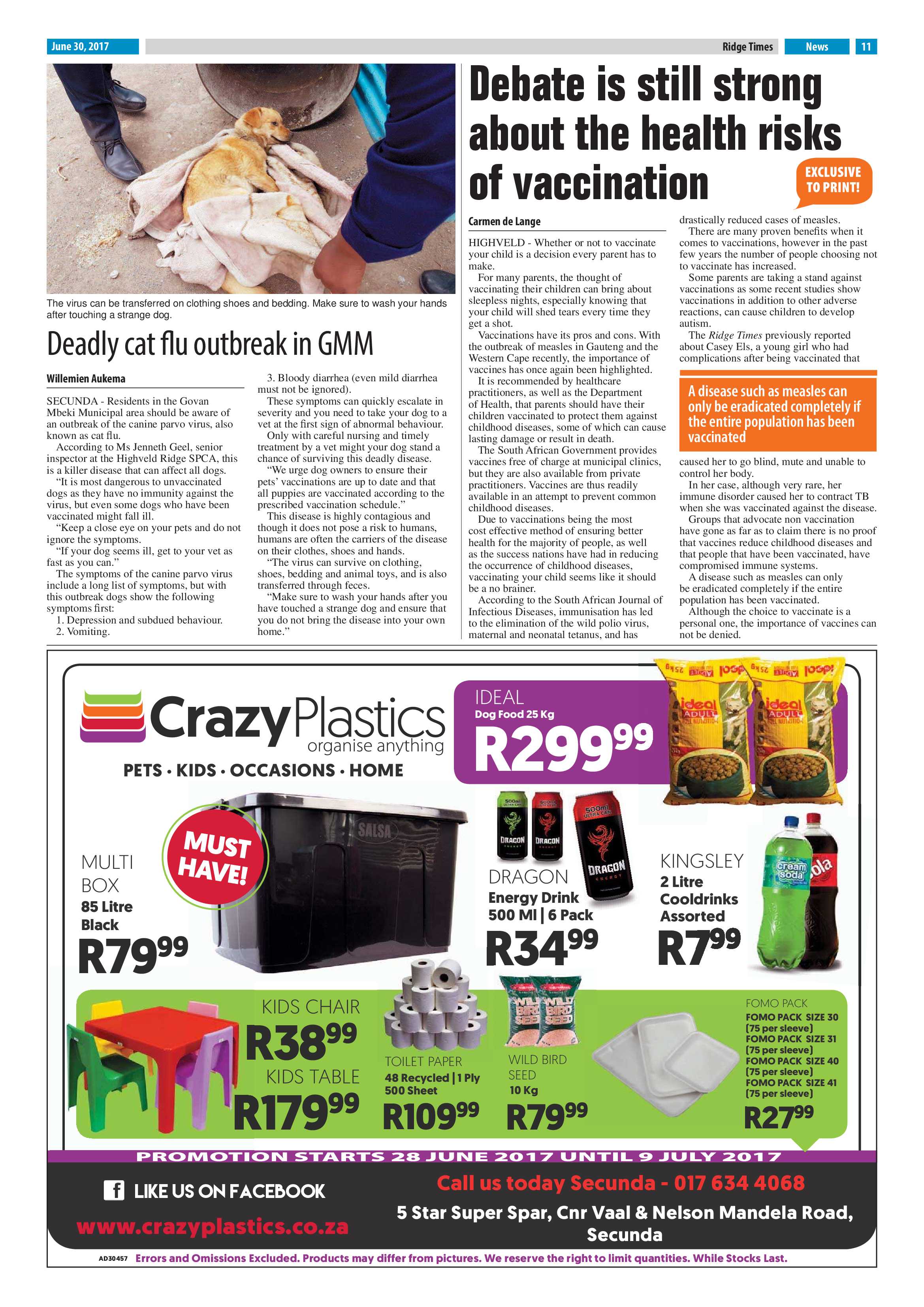 Ridge Times 30 June 2017 page 11