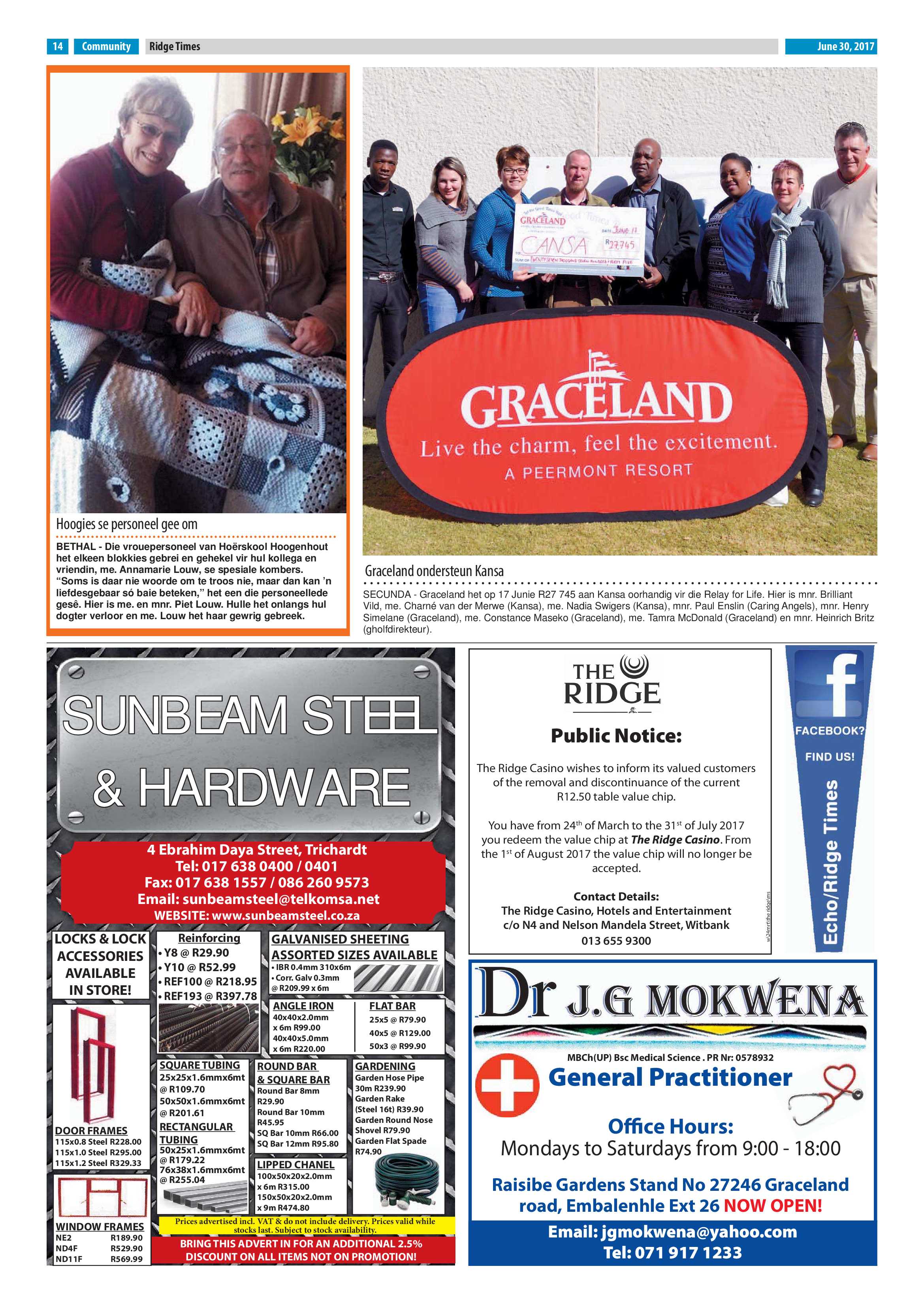 Ridge Times 30 June 2017 page 14
