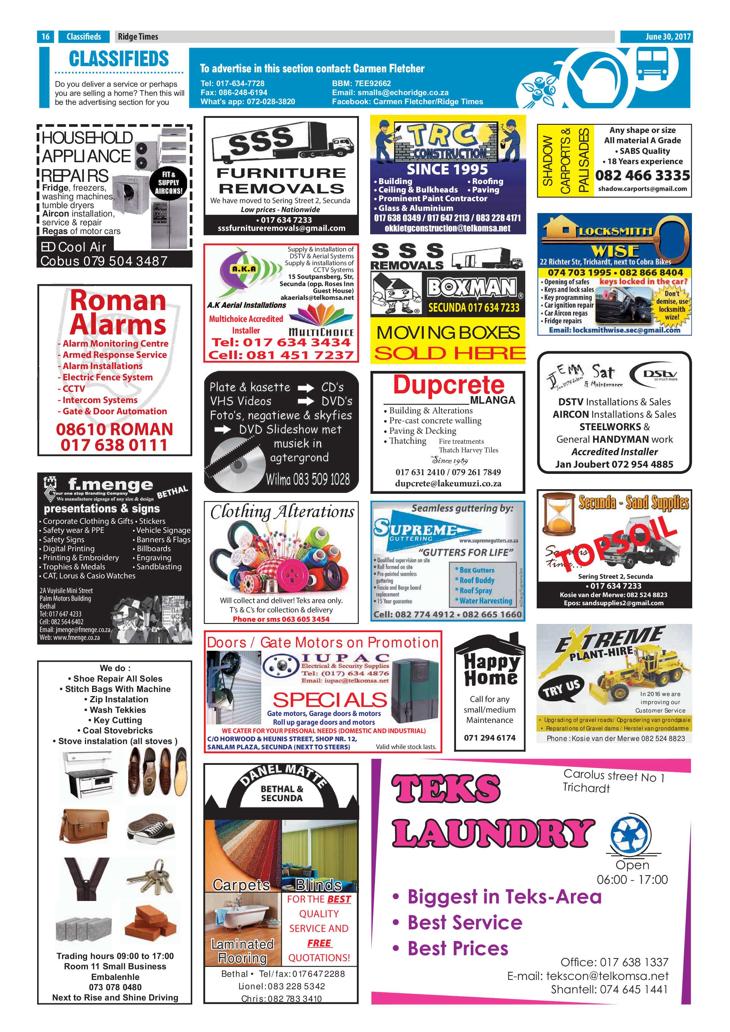 Ridge Times 30 June 2017 page 16