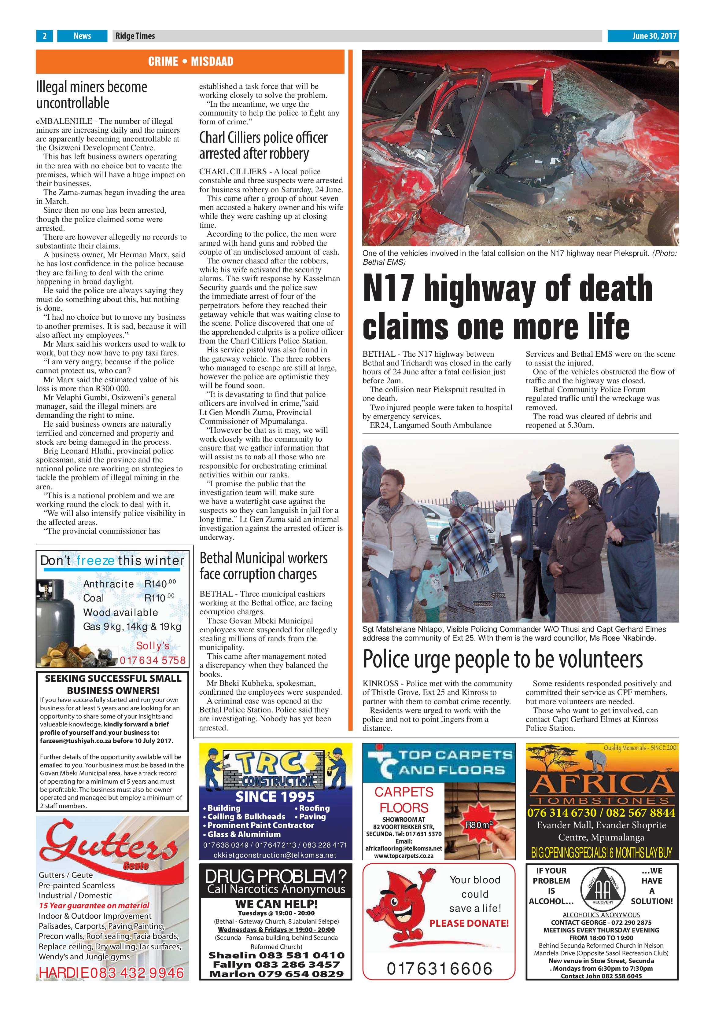 Ridge Times 30 June 2017 page 2