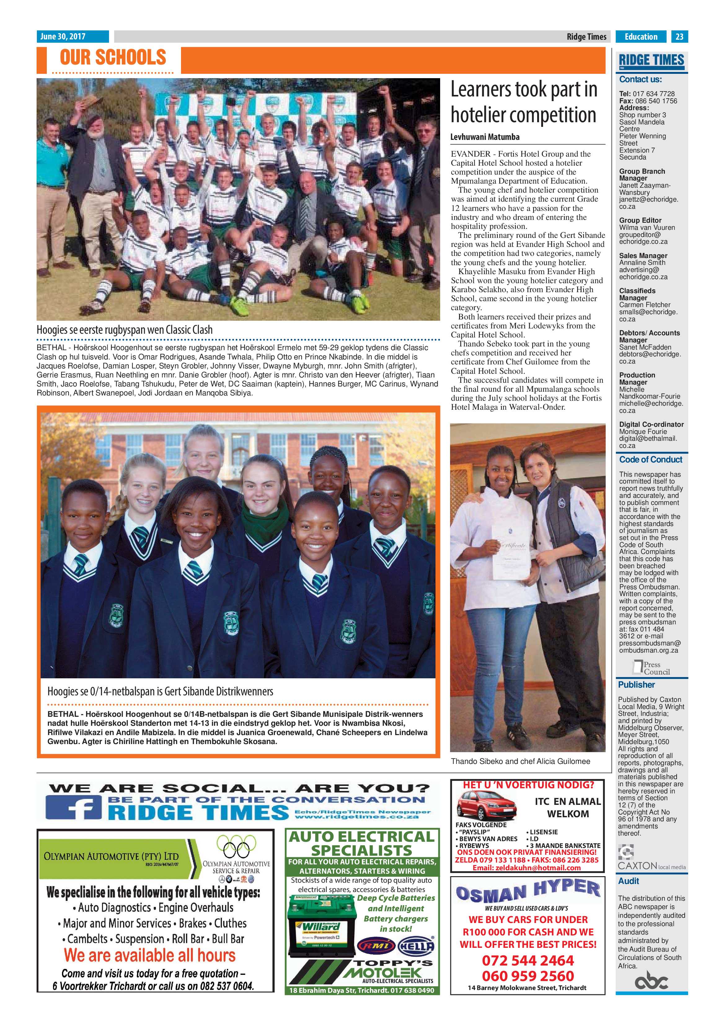 Ridge Times 30 June 2017 page 23