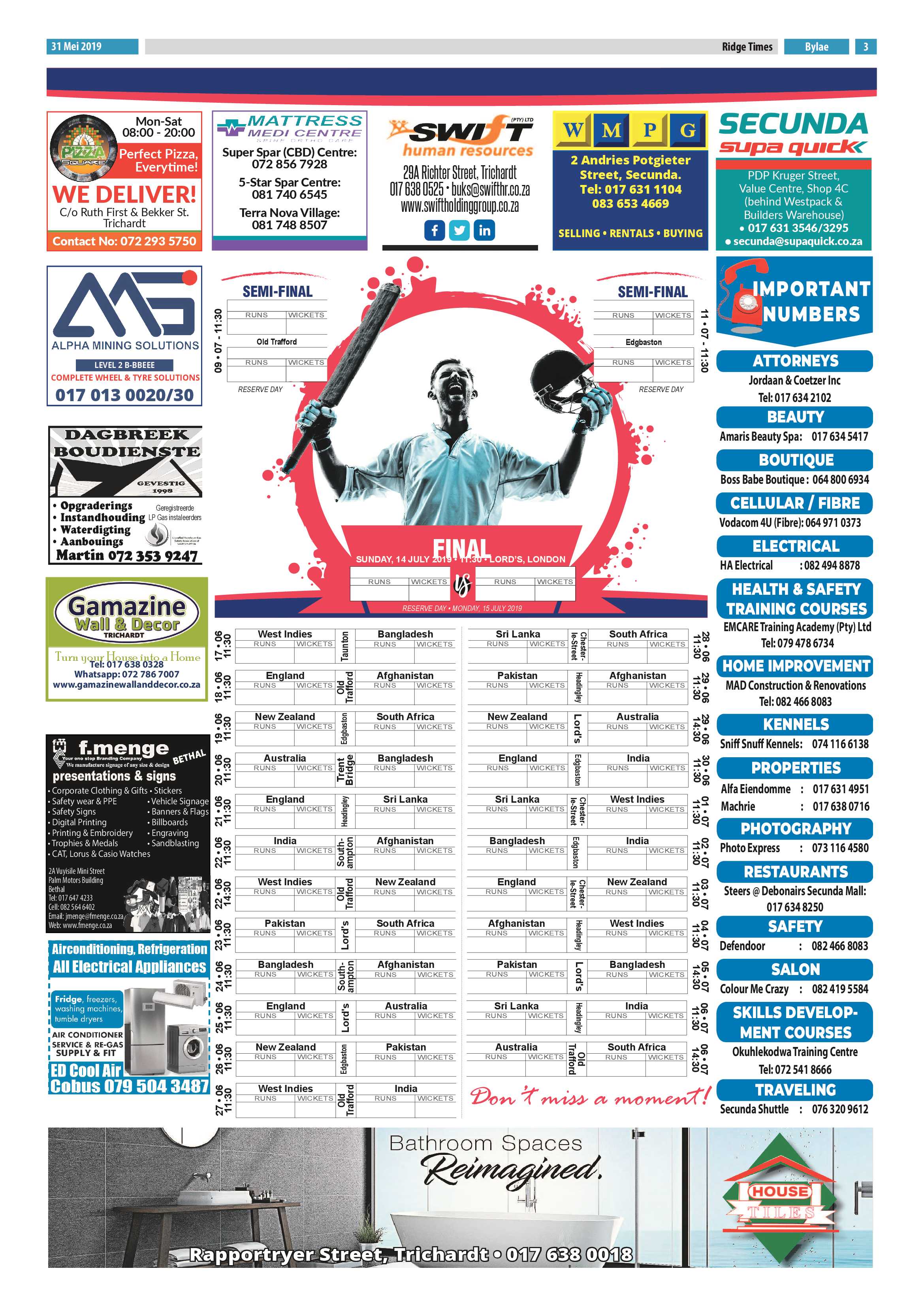 Cricket World Cup 2019 page 3