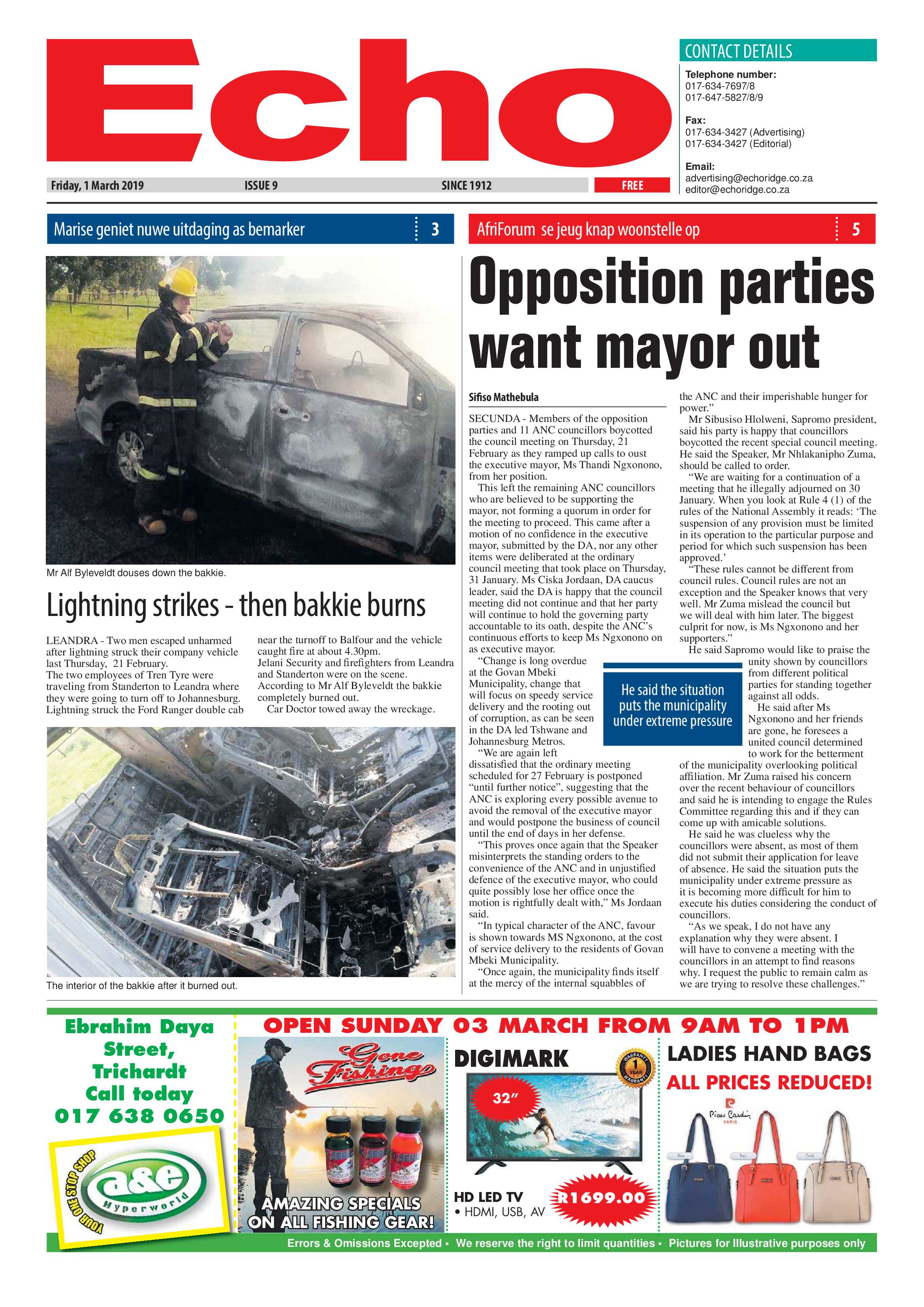 Echo 01 March 2019 page 1