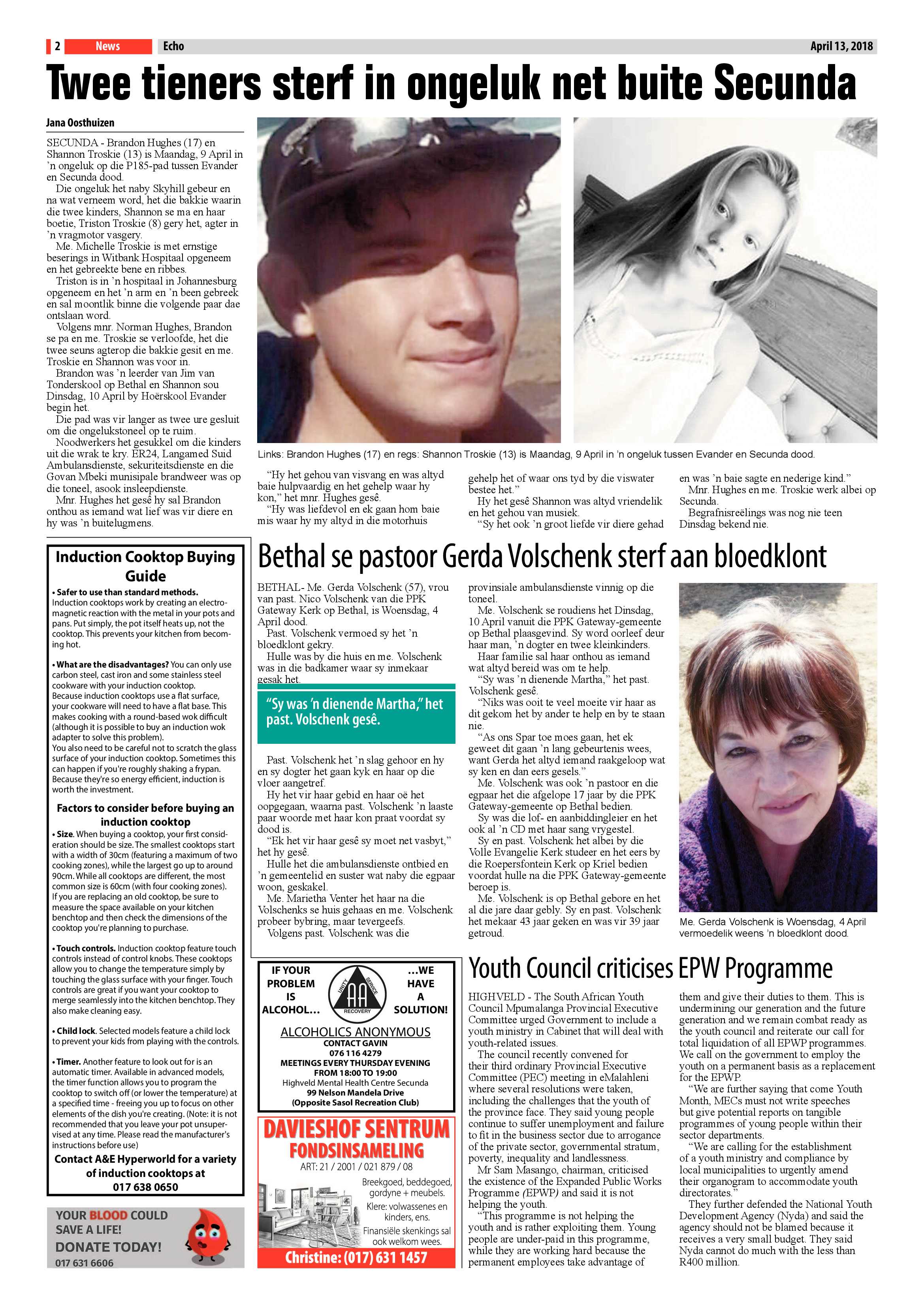 Echo 13 April 2018 page 2