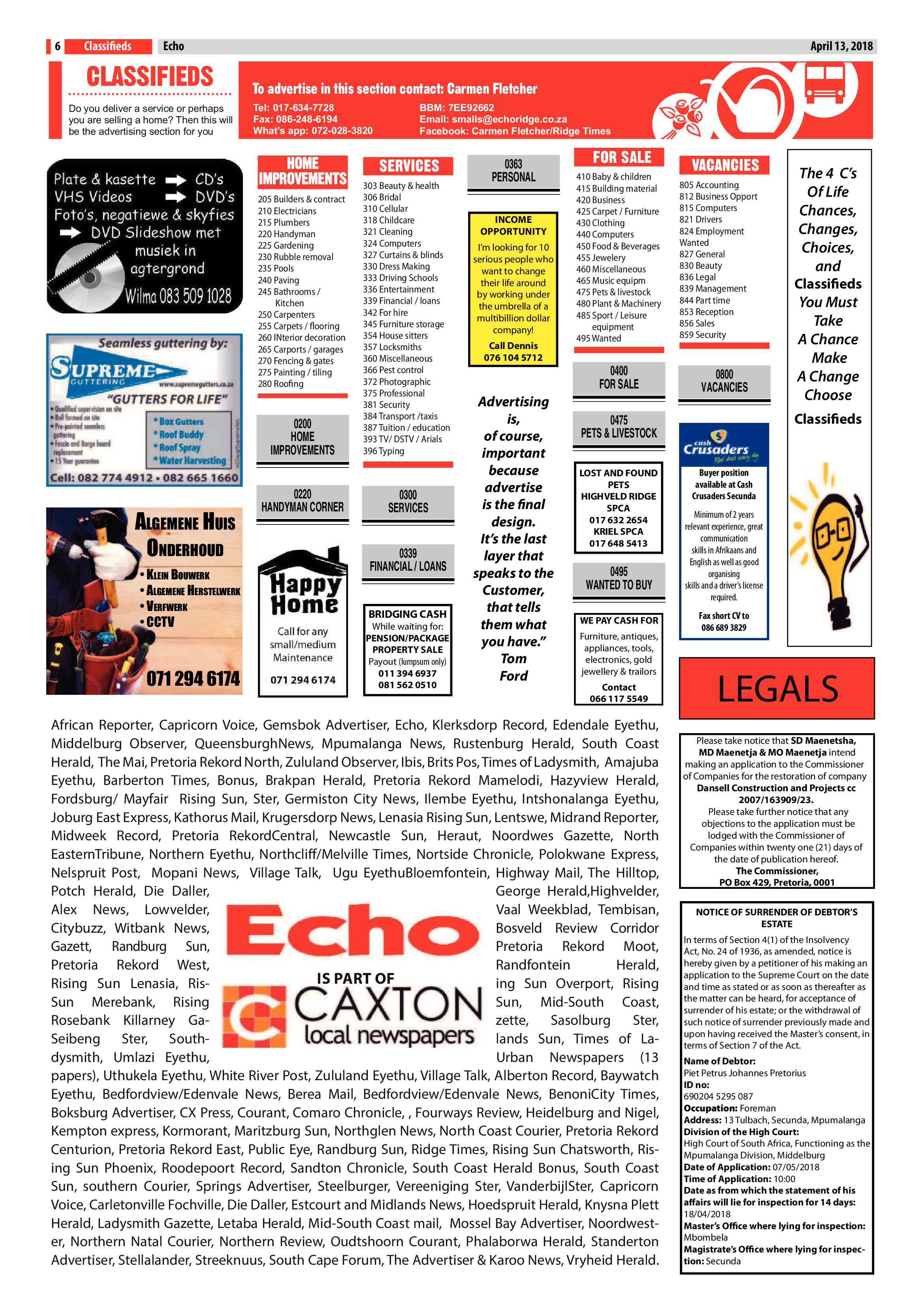 Echo 13 April 2018 page 6