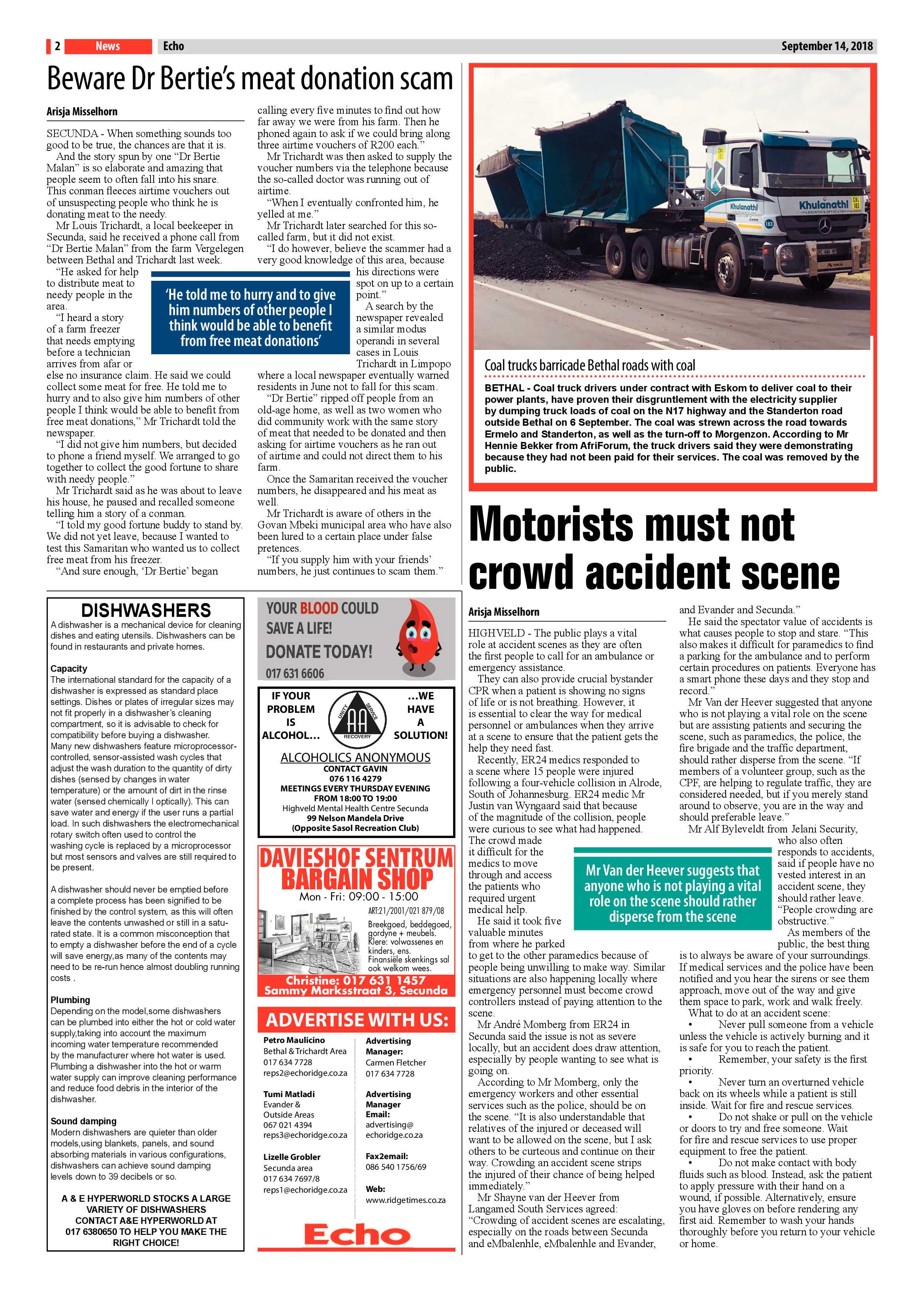 Echo 14 September 2018 page 2