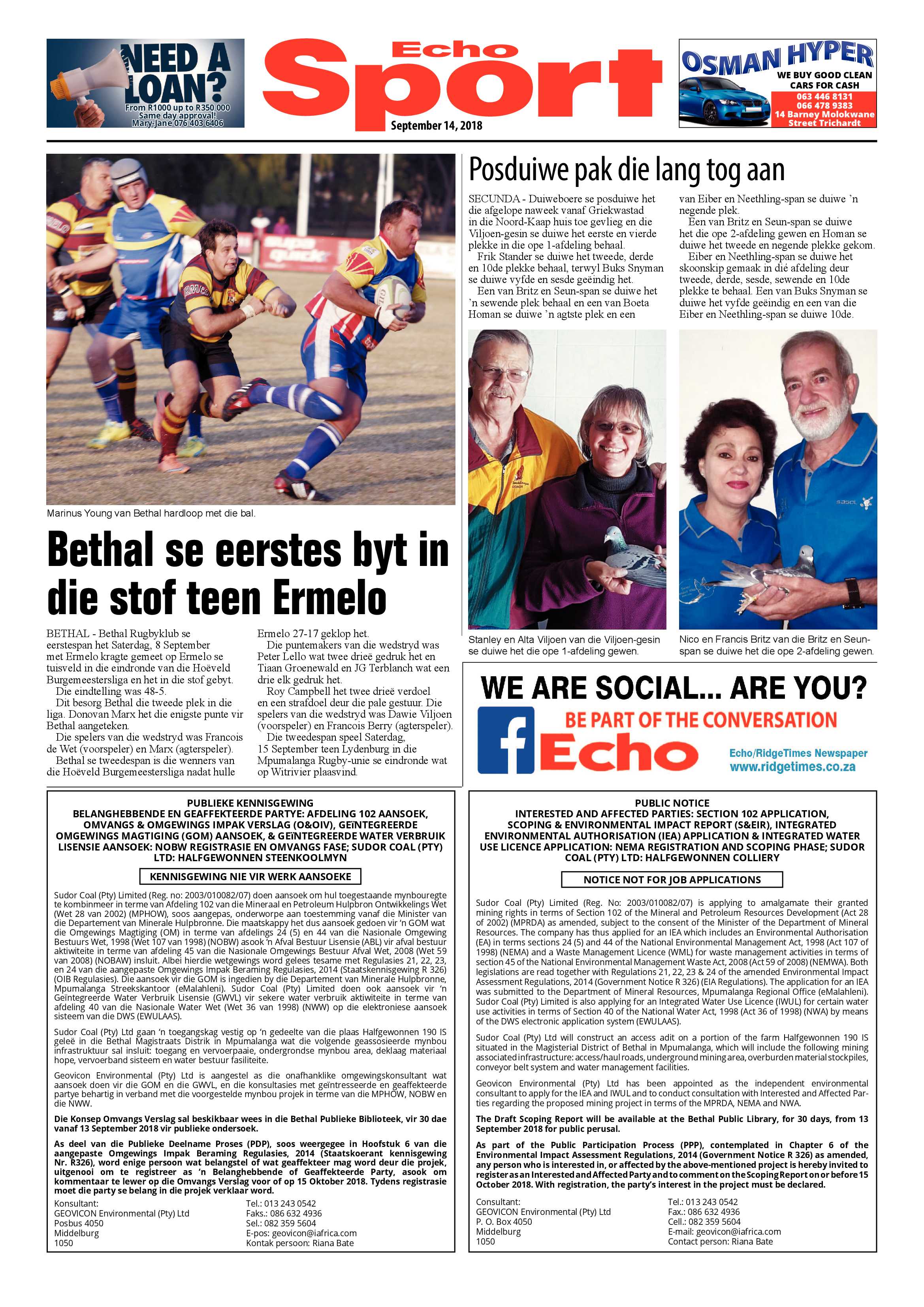 Echo 14 September 2018 page 8