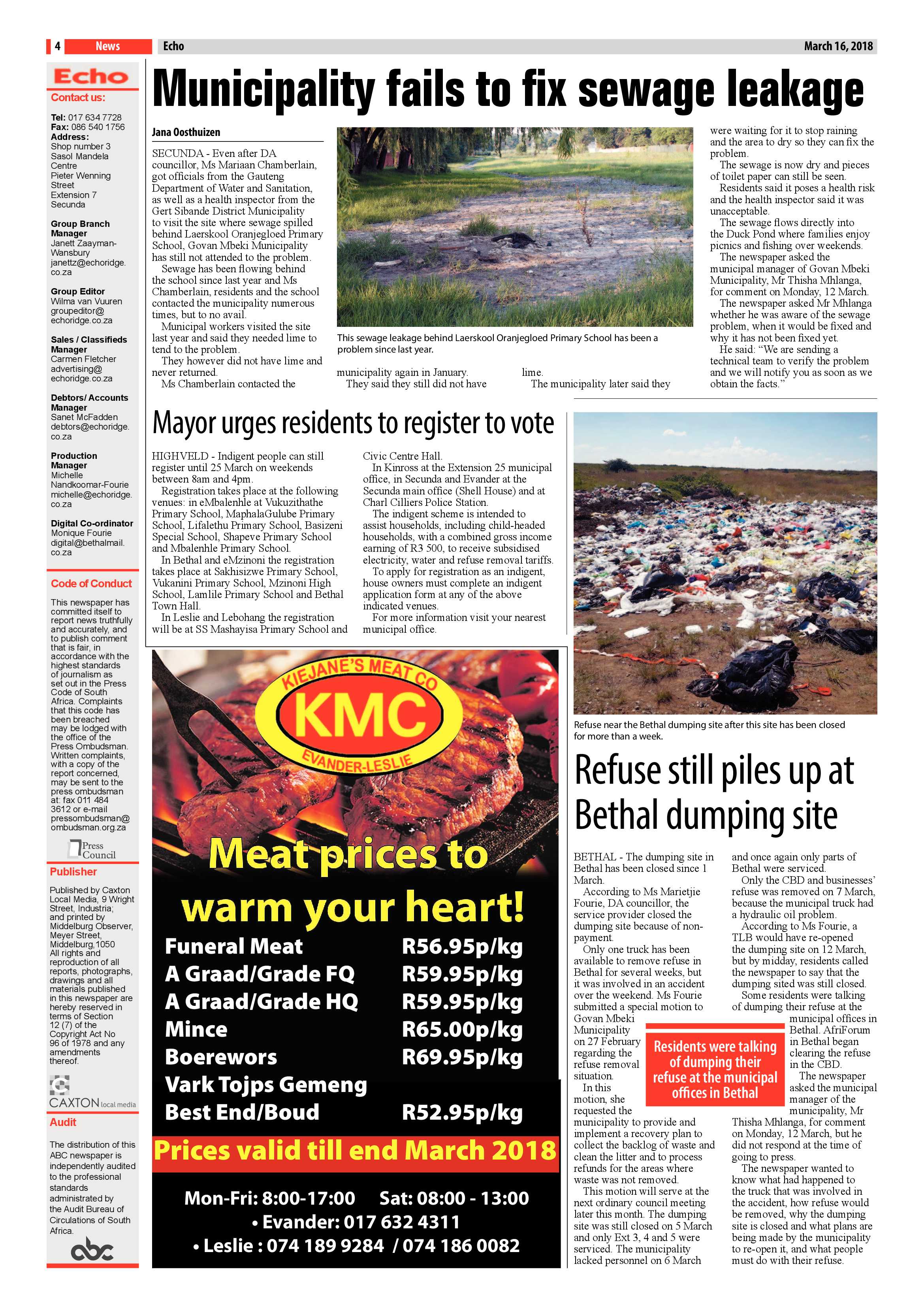 Echo 16 March 2018 page 4