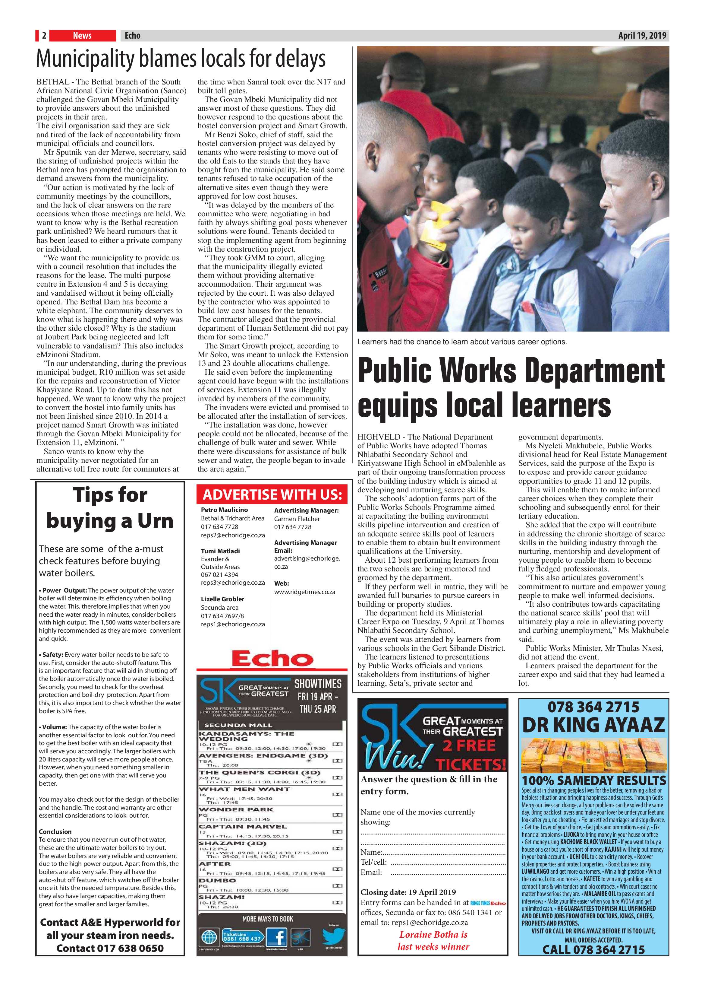 Echo 19 April 2019 page 2