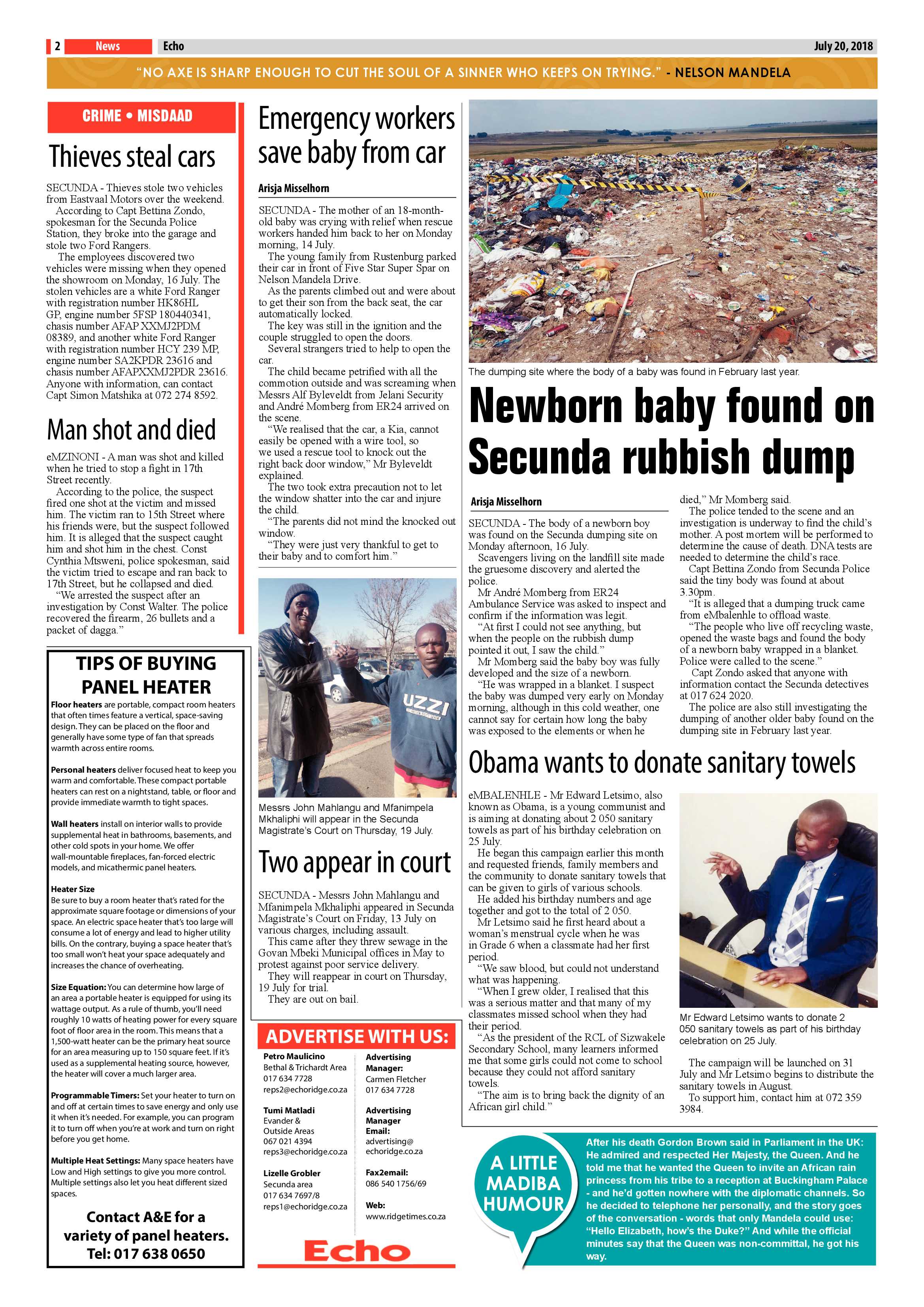Echo 20 July 2018 page 2
