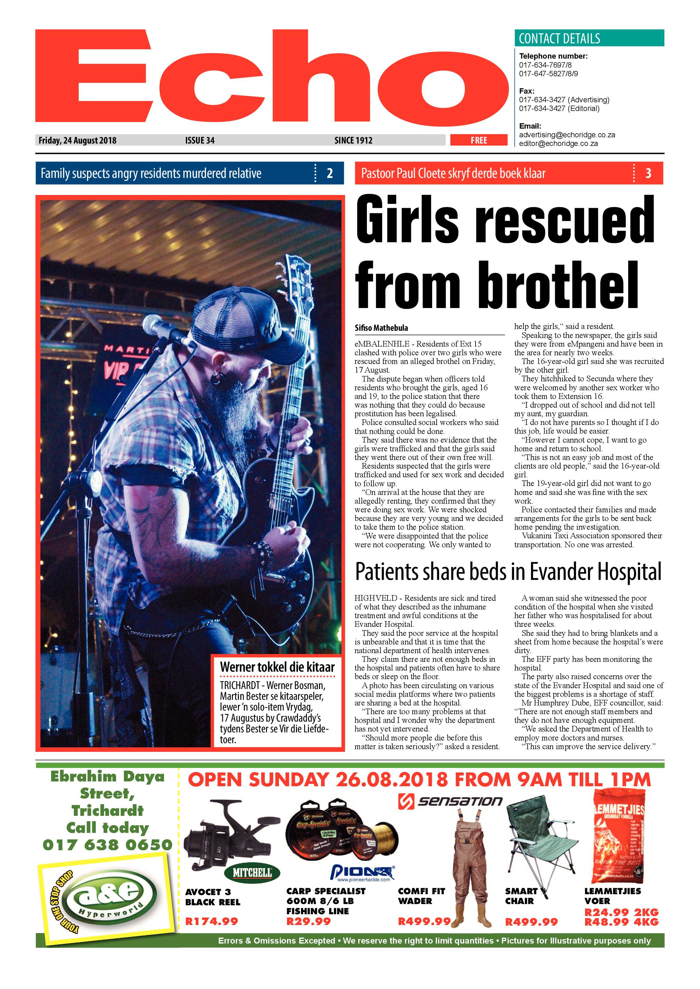Echo 24 August 2018 page 1
