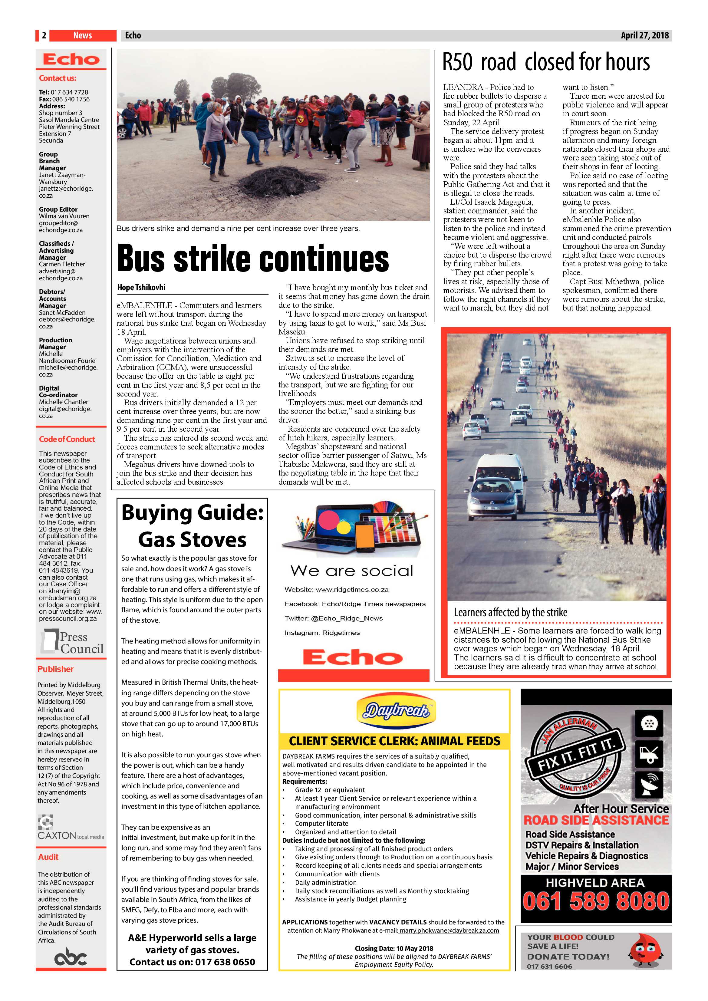Echo 27 April 2018 page 2