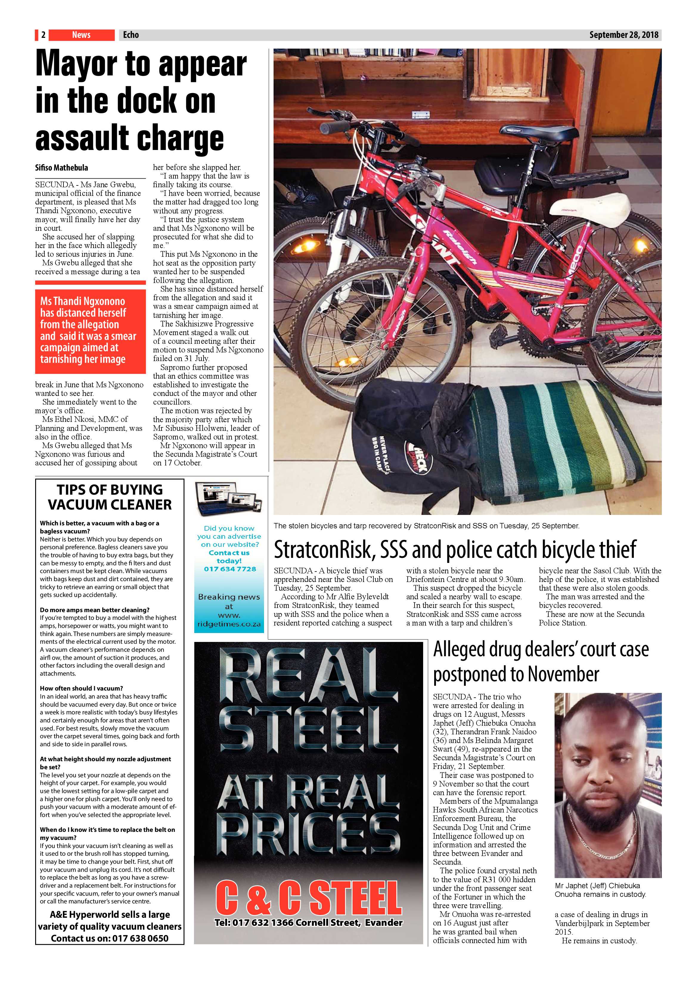Echo 28 September 2018 page 2