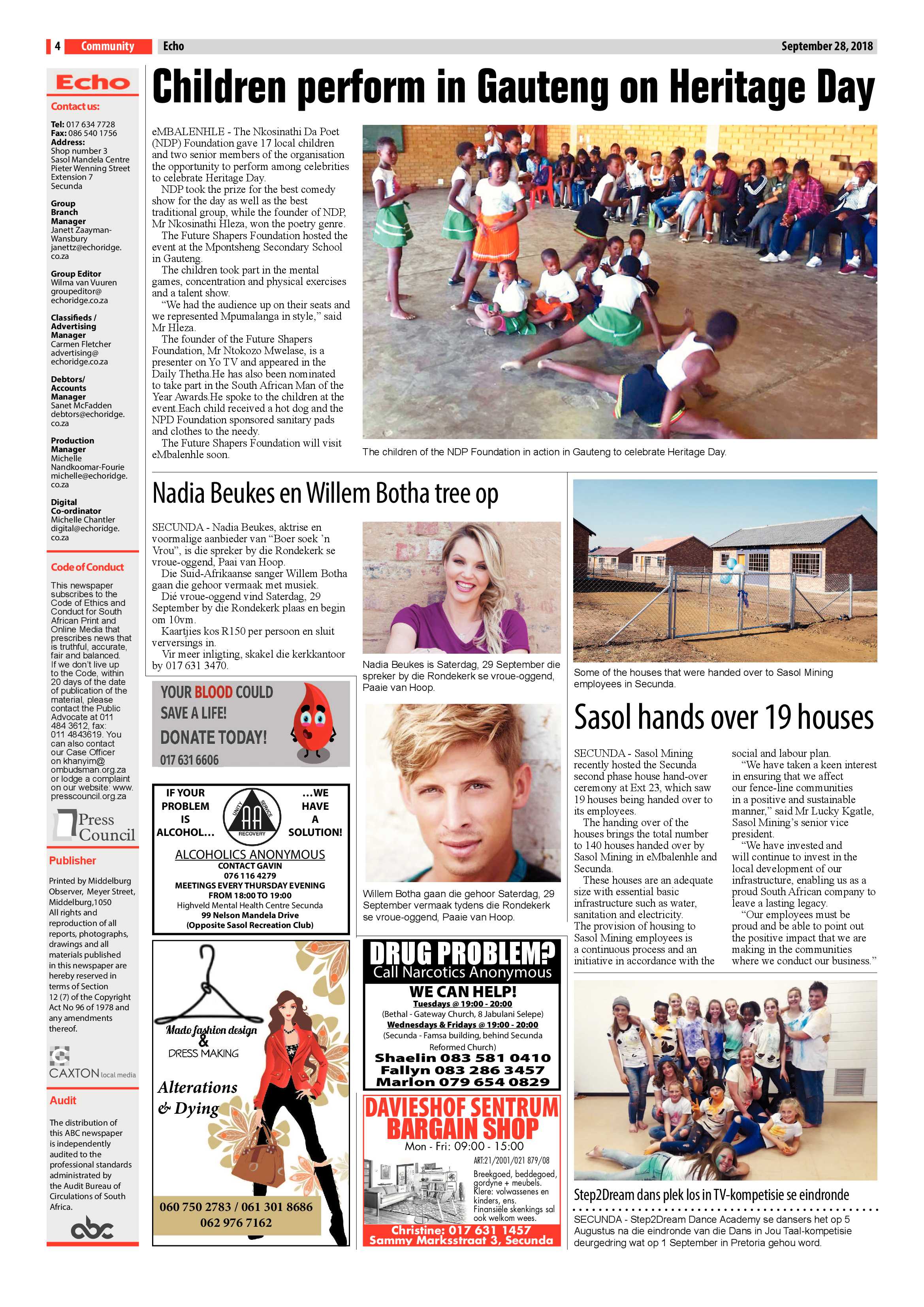 Echo 28 September 2018 page 4