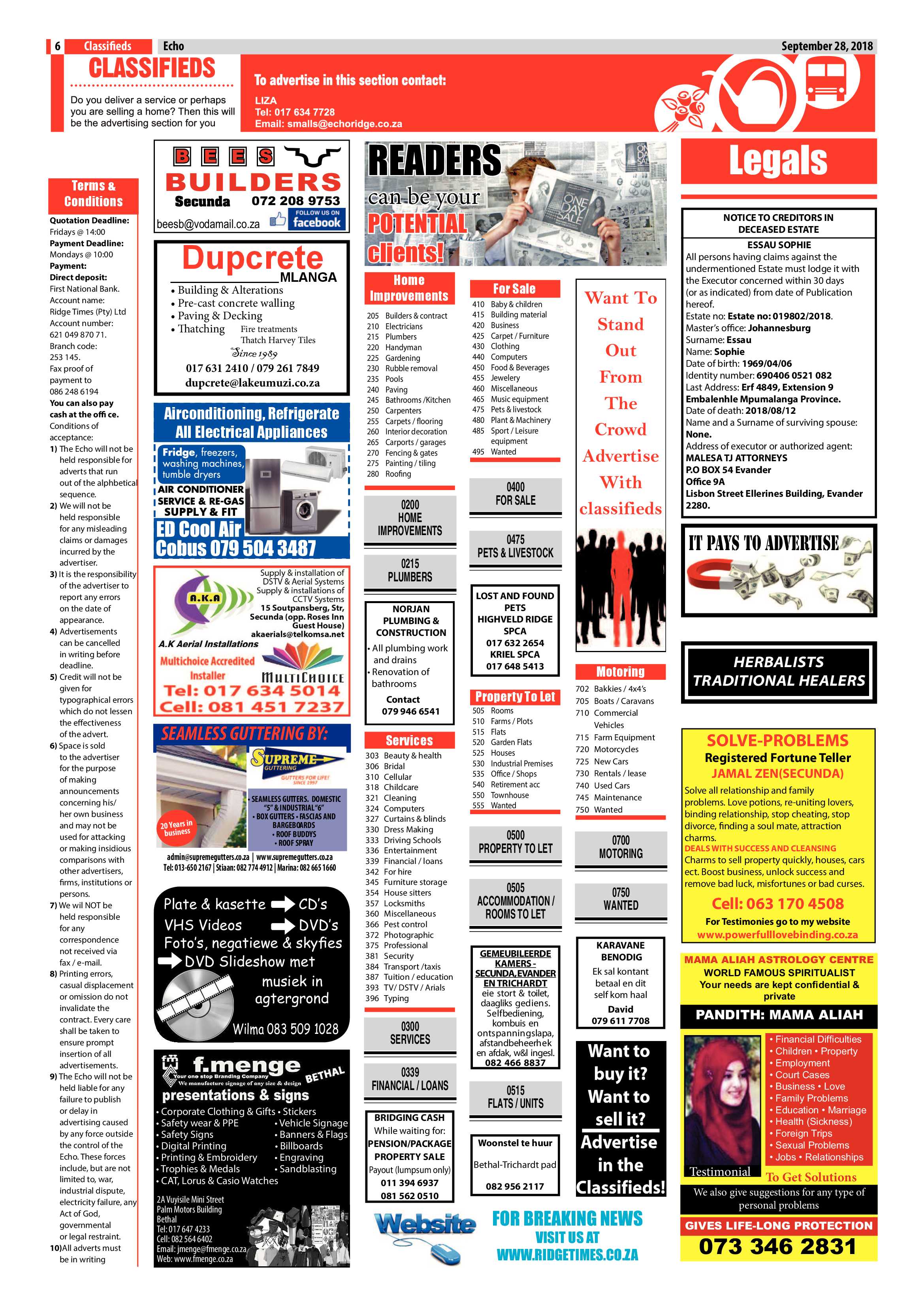 Echo 28 September 2018 page 6