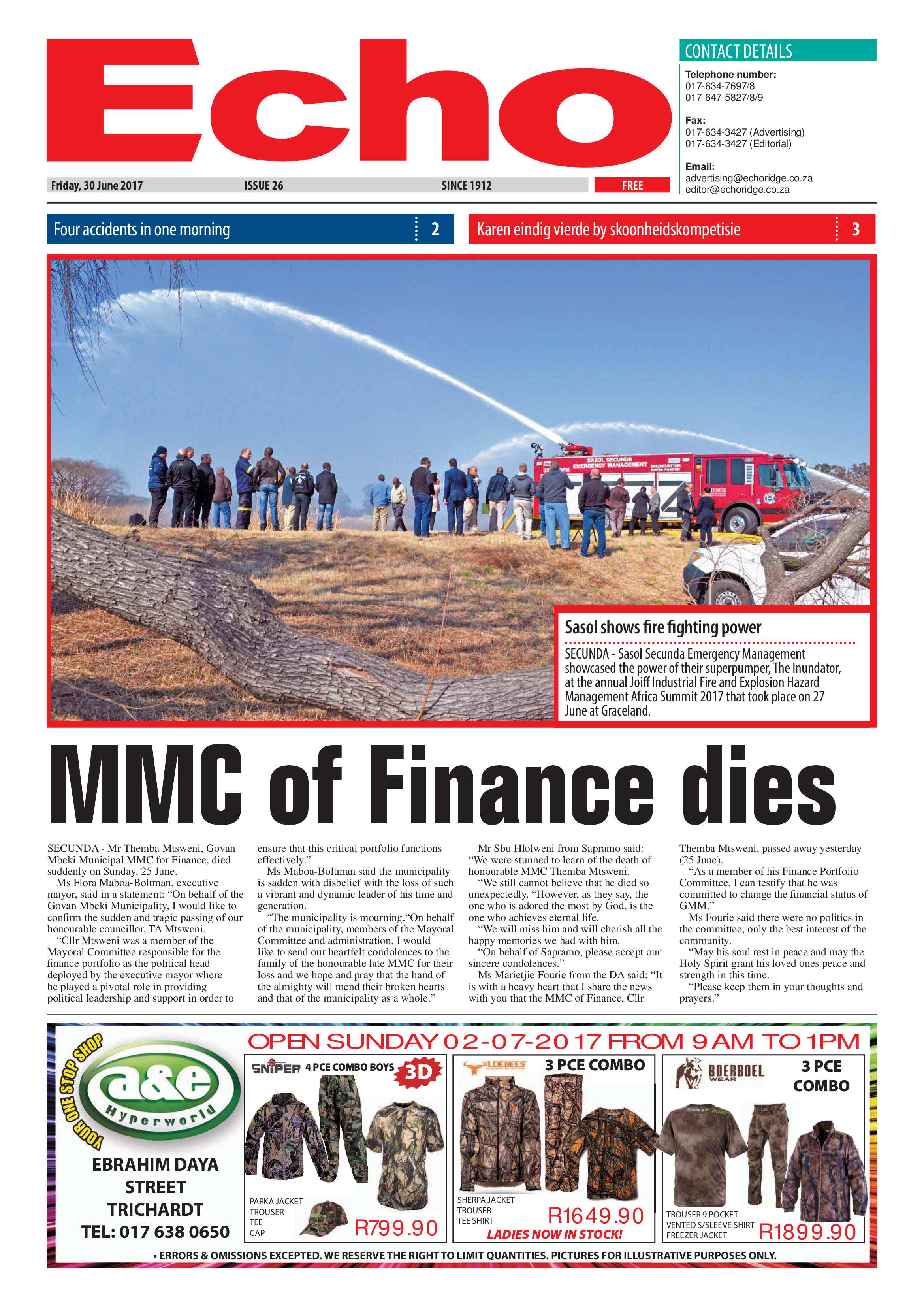 Echo 30 June 2017 page 1