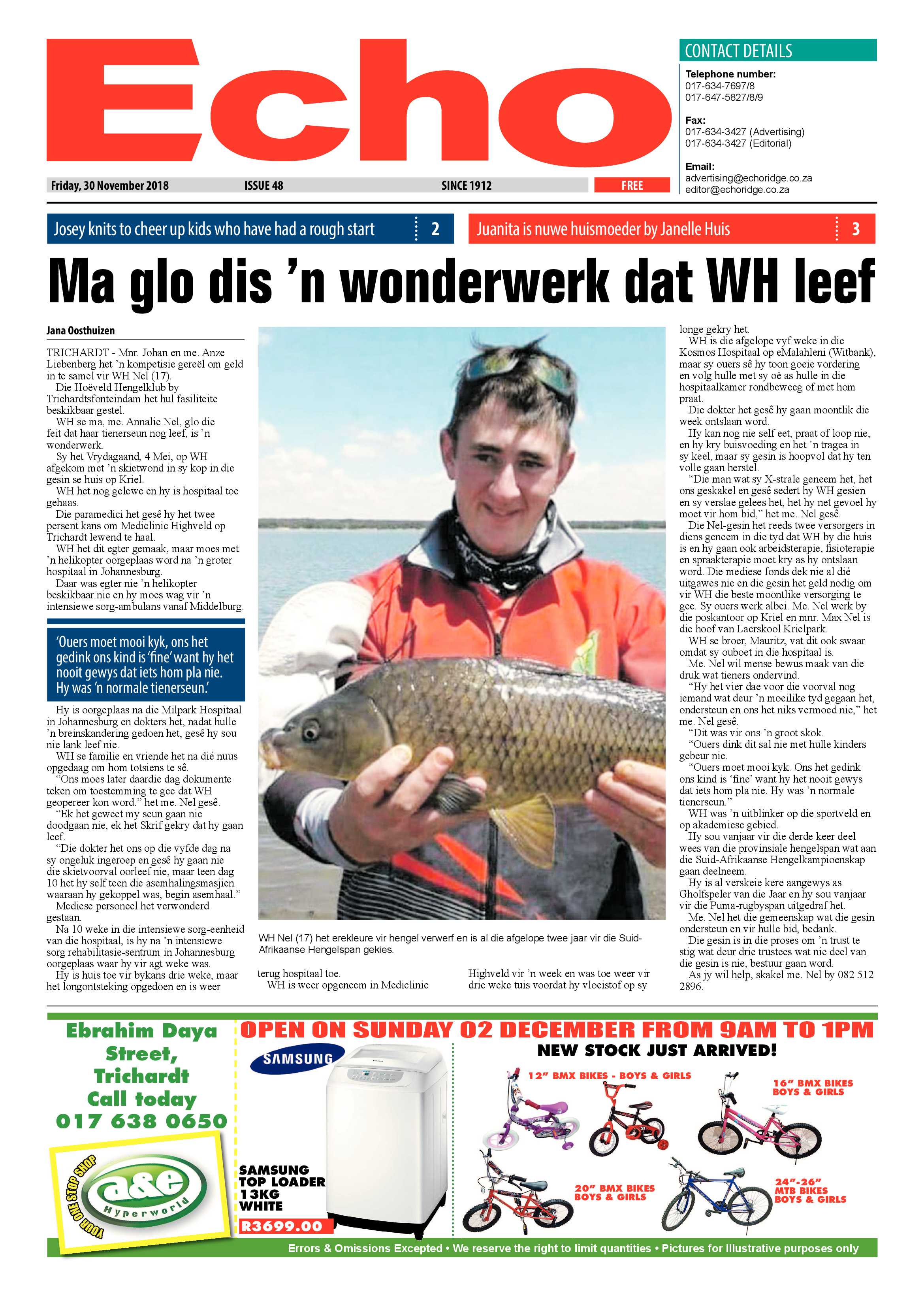 Echo 30 November 2018 page 1