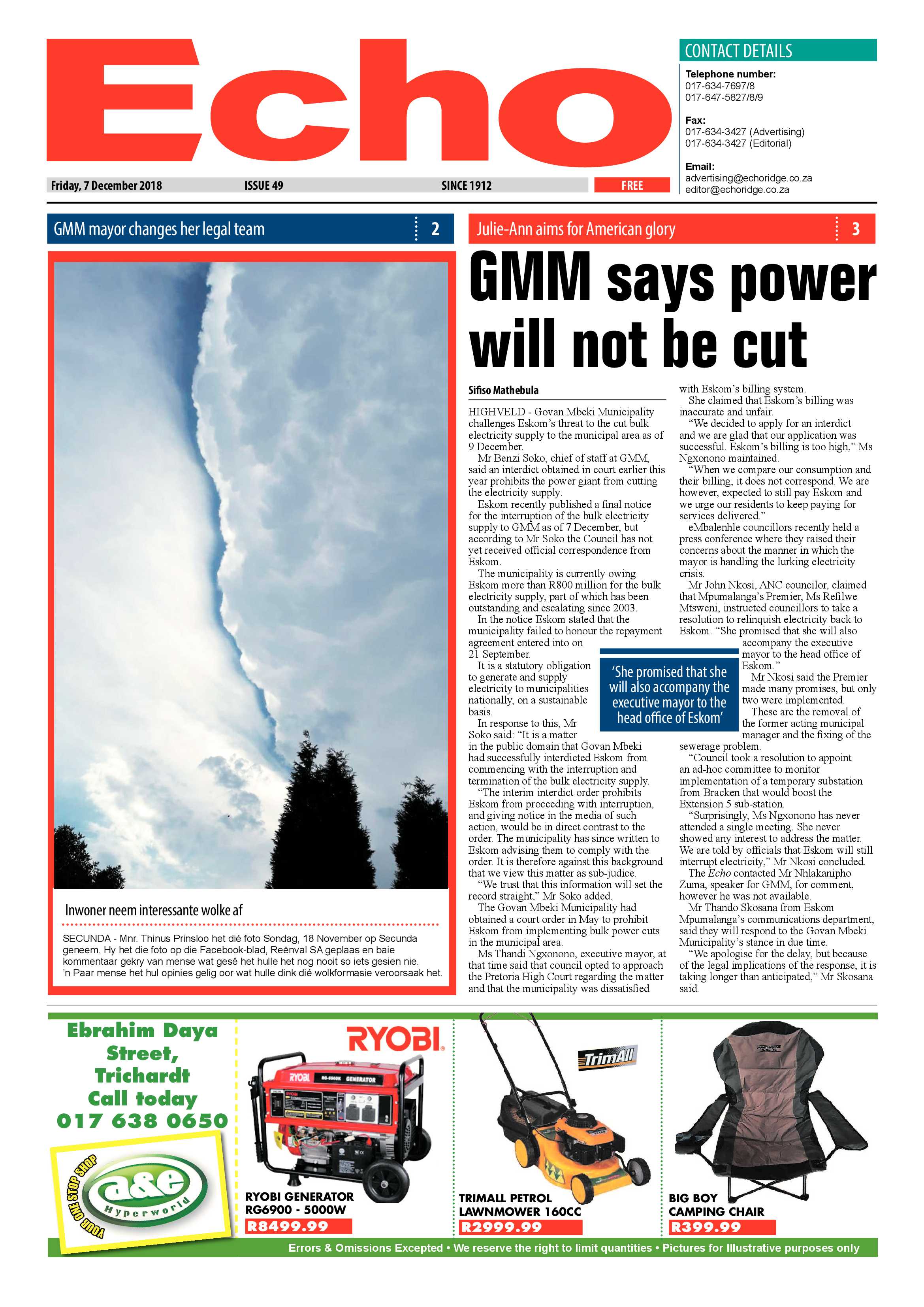 Echo 7 December 2018 page 1