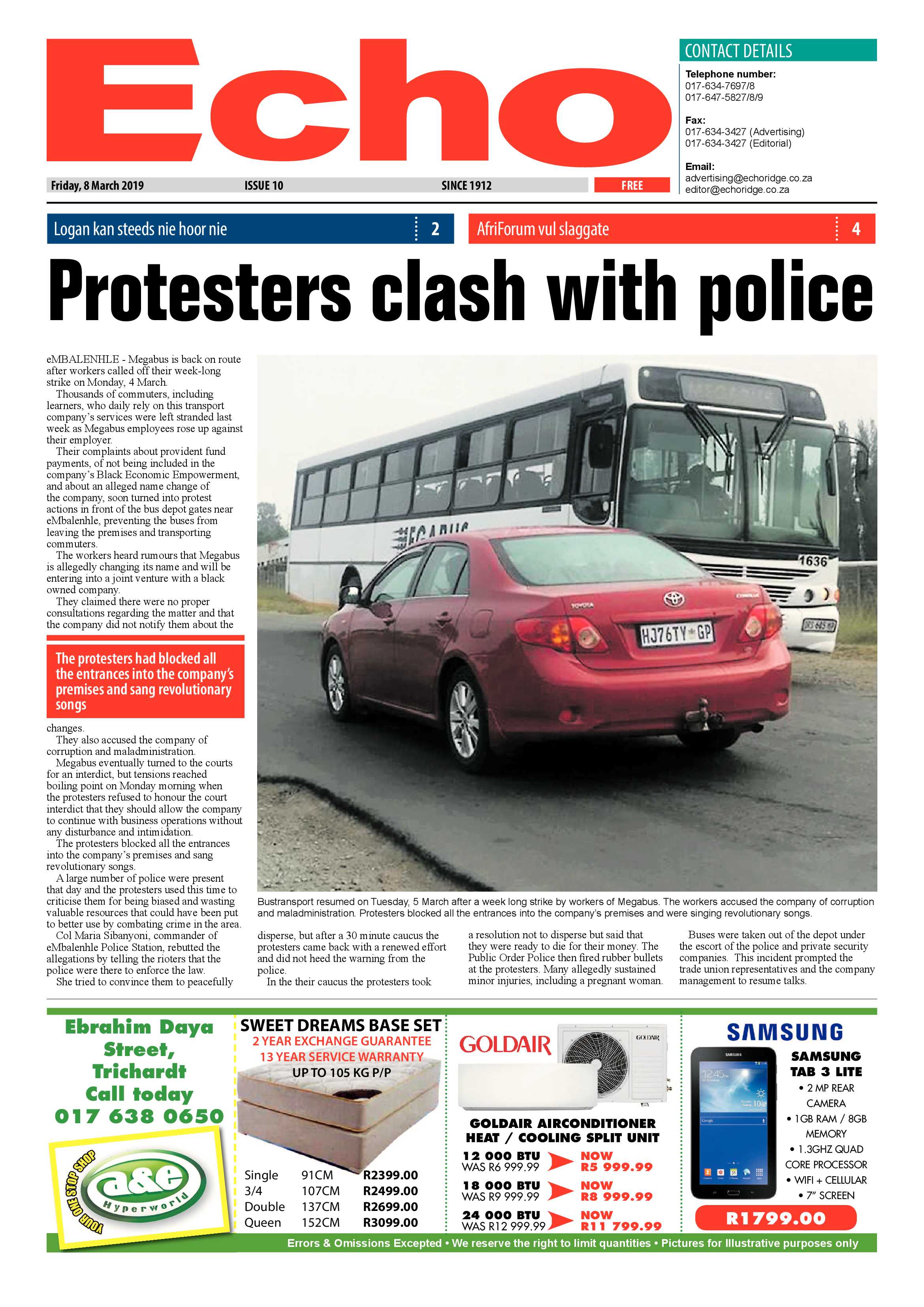 Echo 8 March 2019 page 1