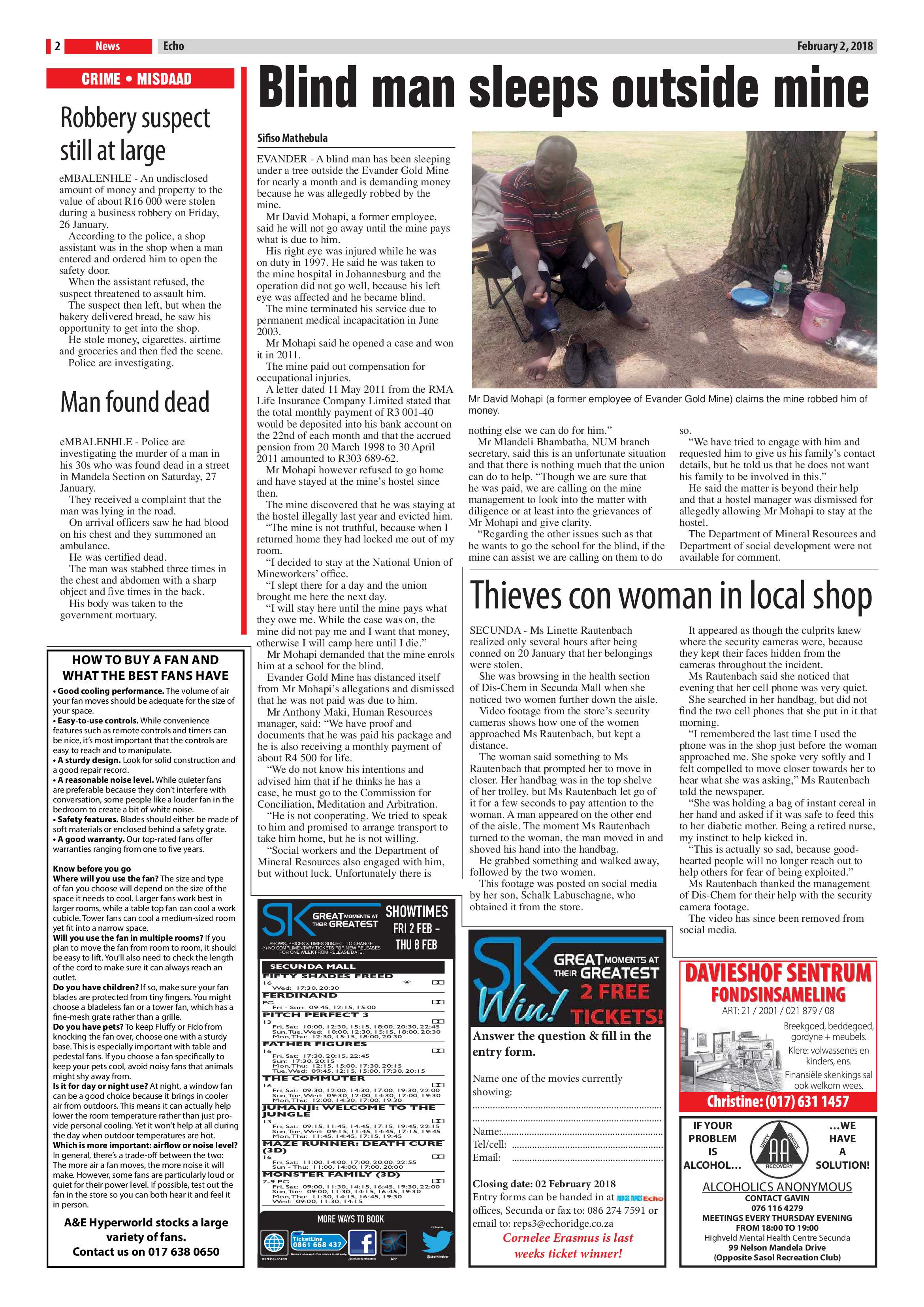 Echo Ridge 02 February 2018 page 2