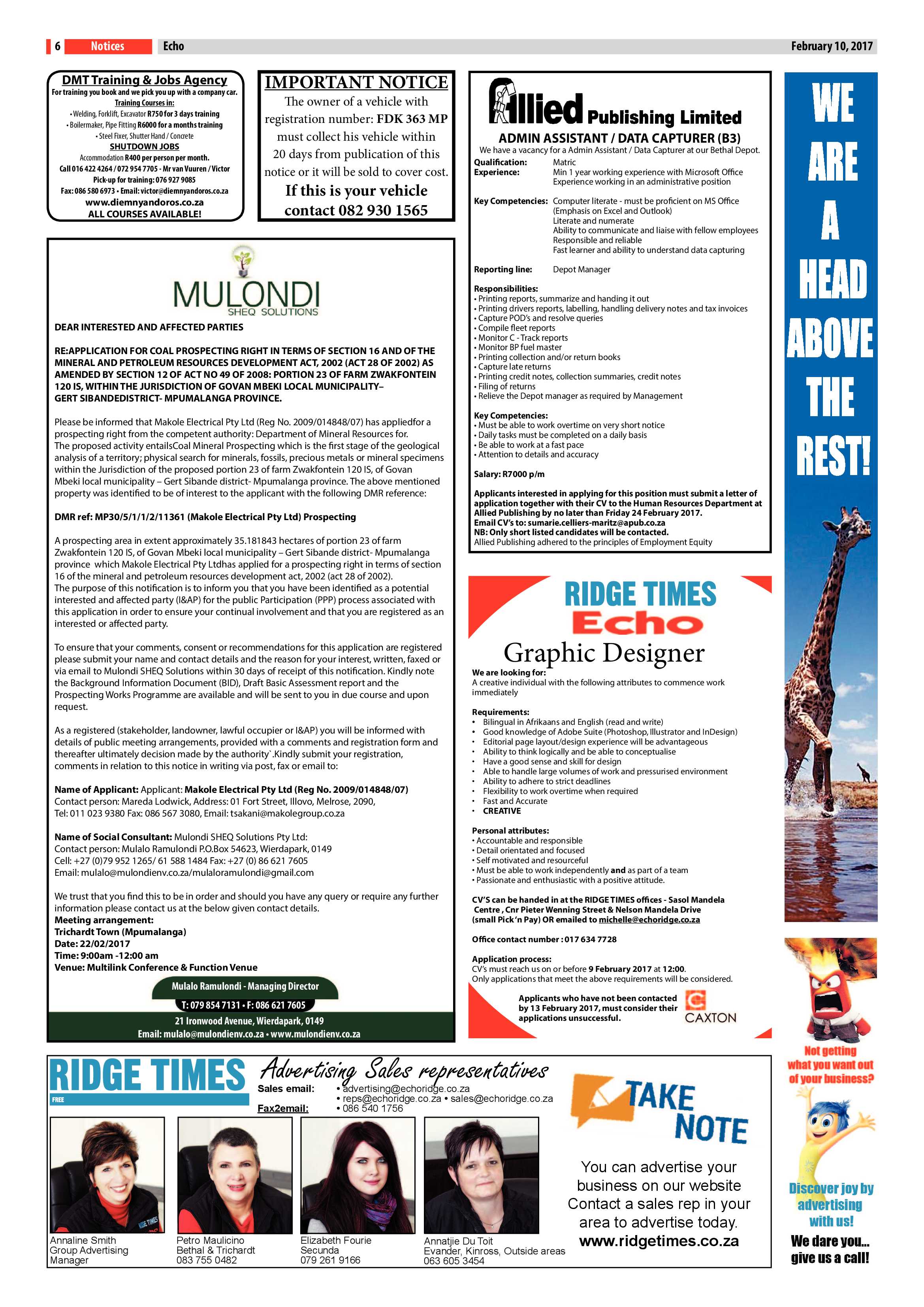 Echo, 10 February 2017 page 6