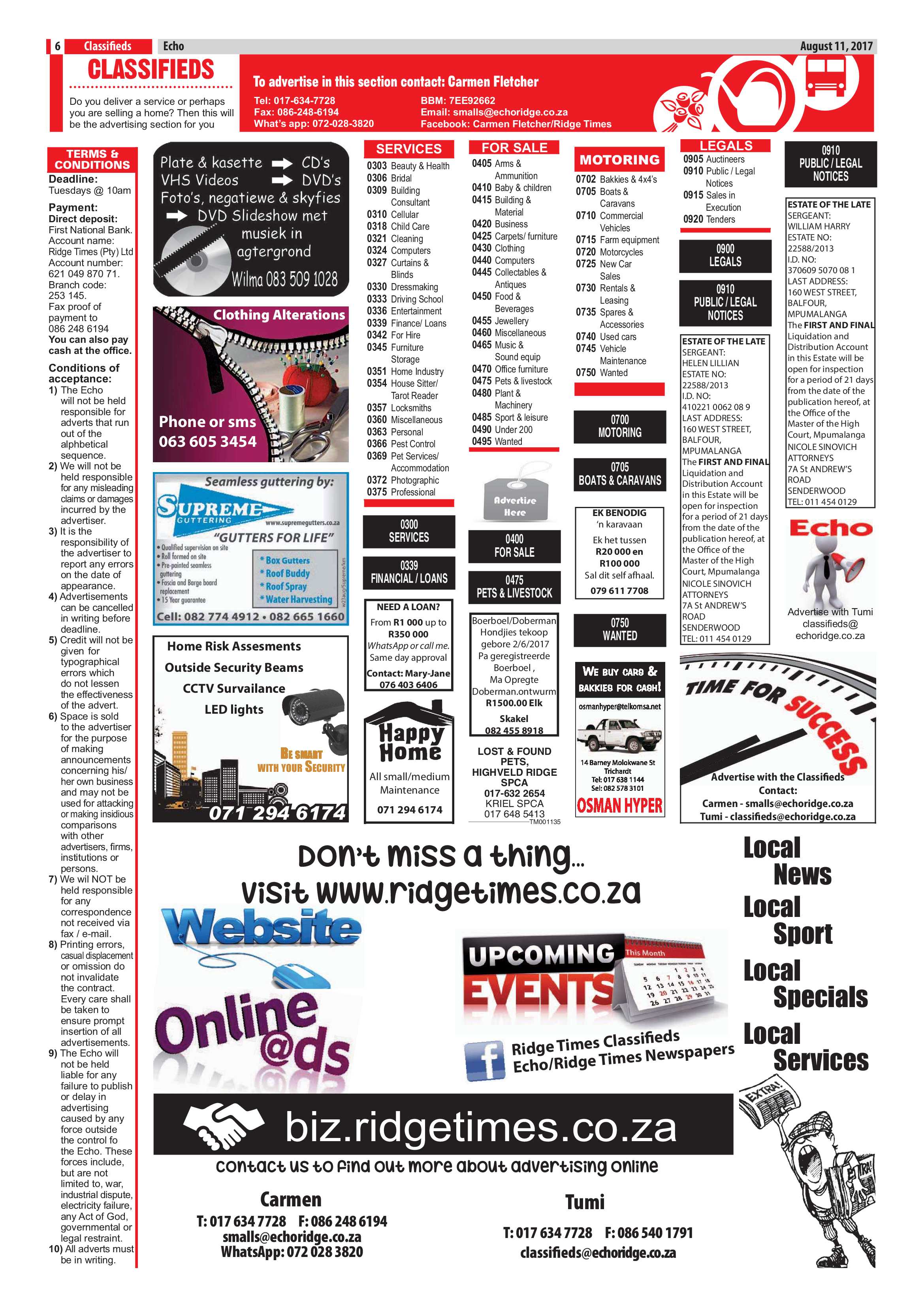 Echo, 11 August 2017 page 6
