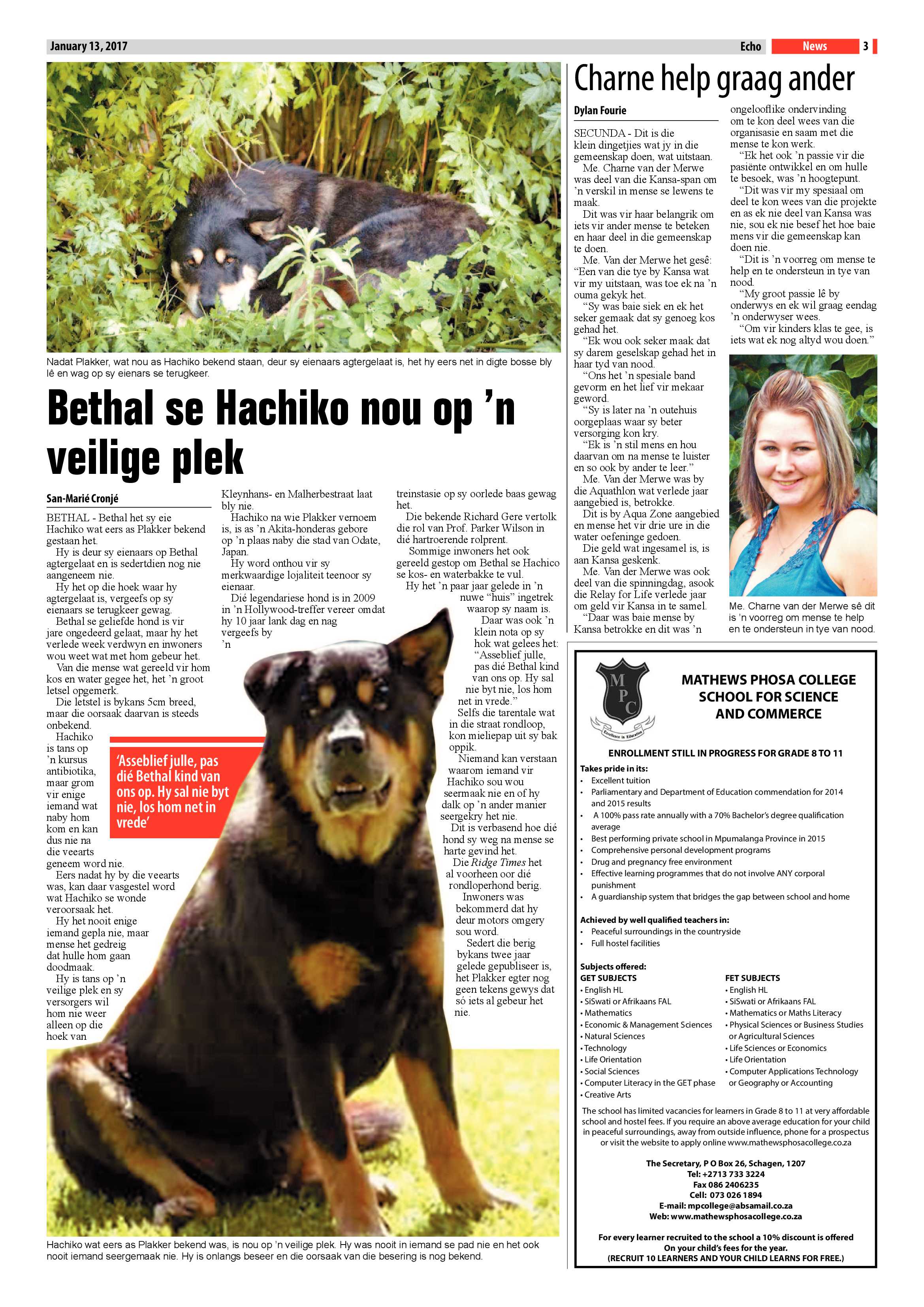 Echo, 13 January 2017 page 3