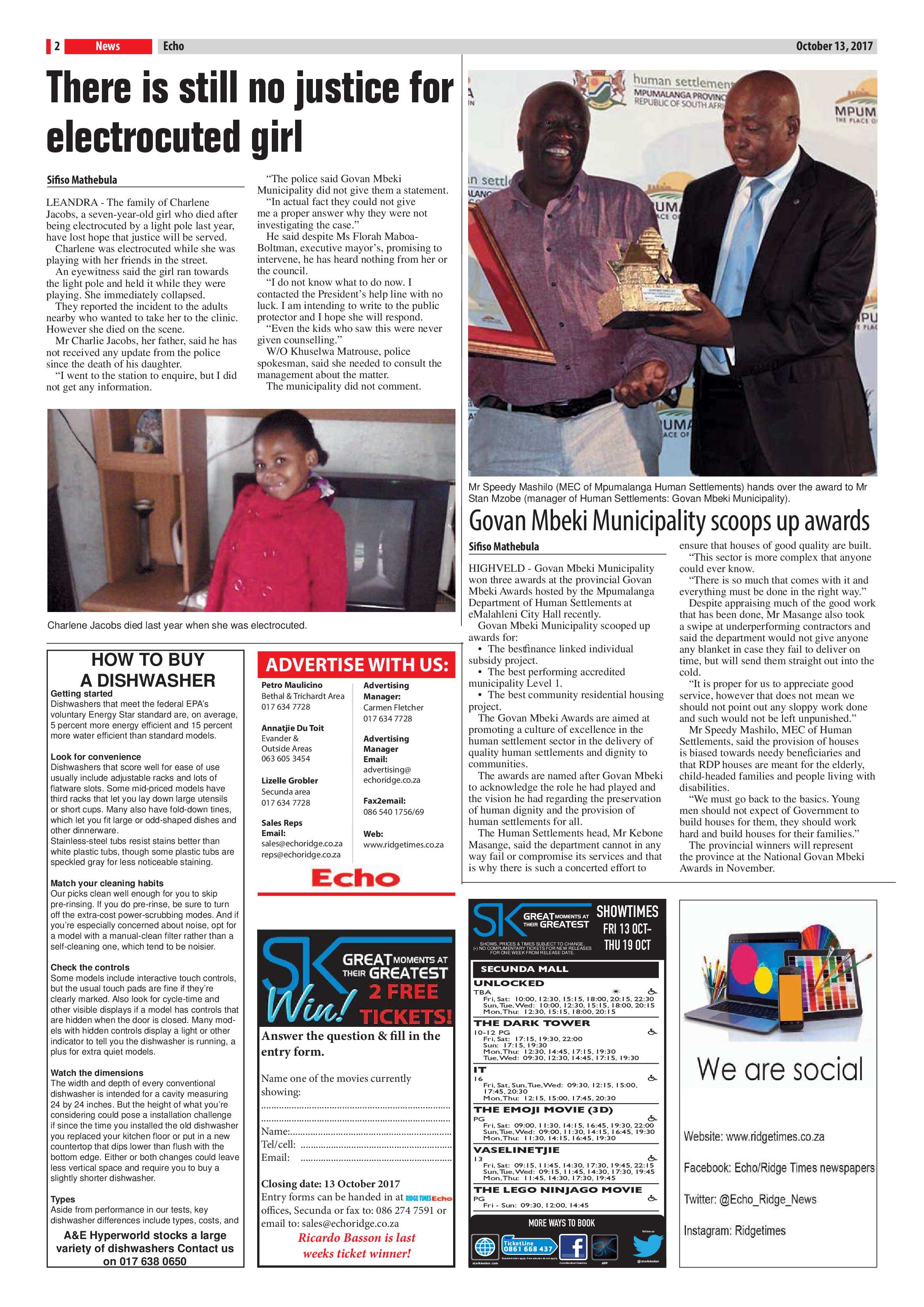 Echo, 13 October 2017 page 2