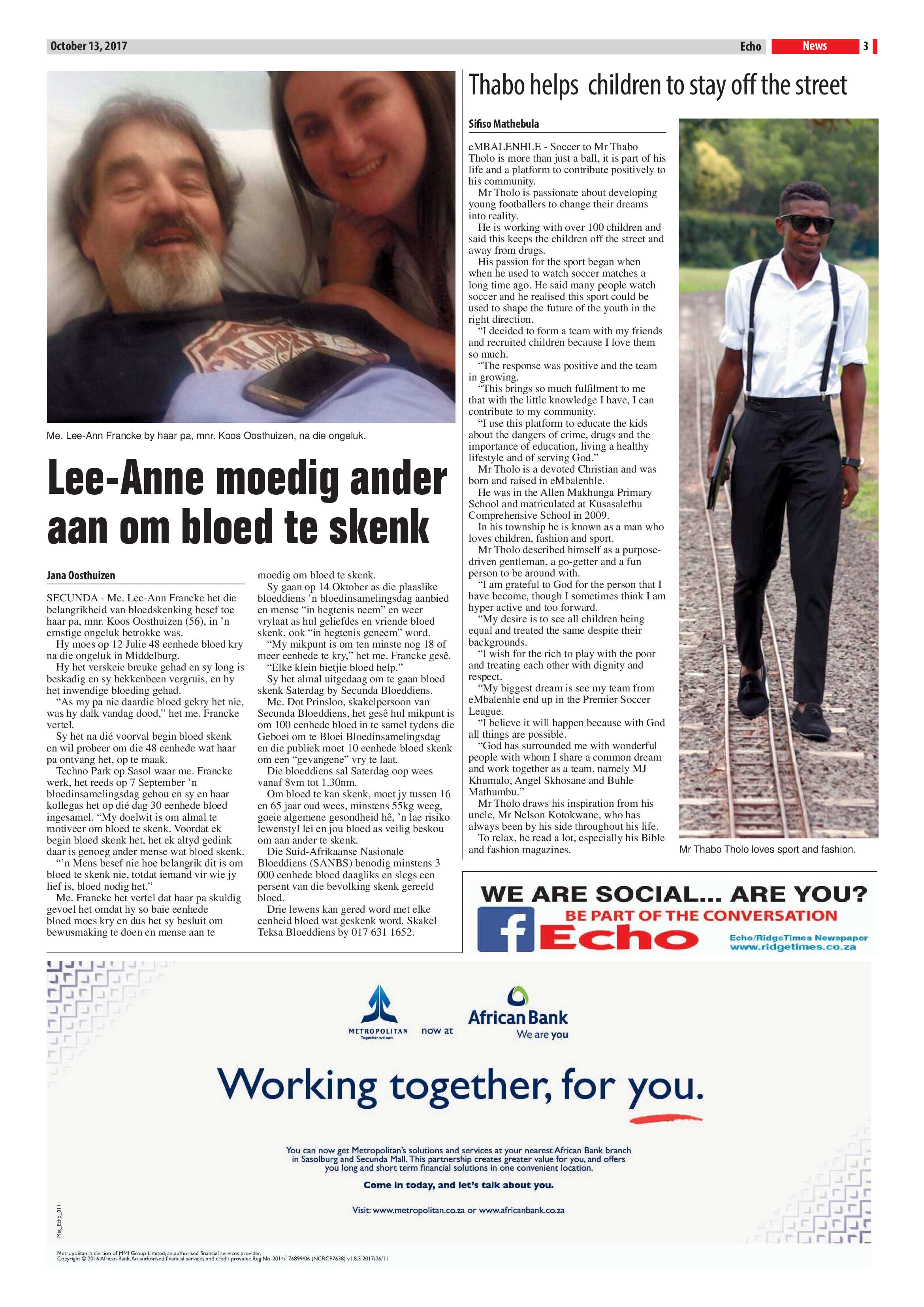 Echo, 13 October 2017 page 3