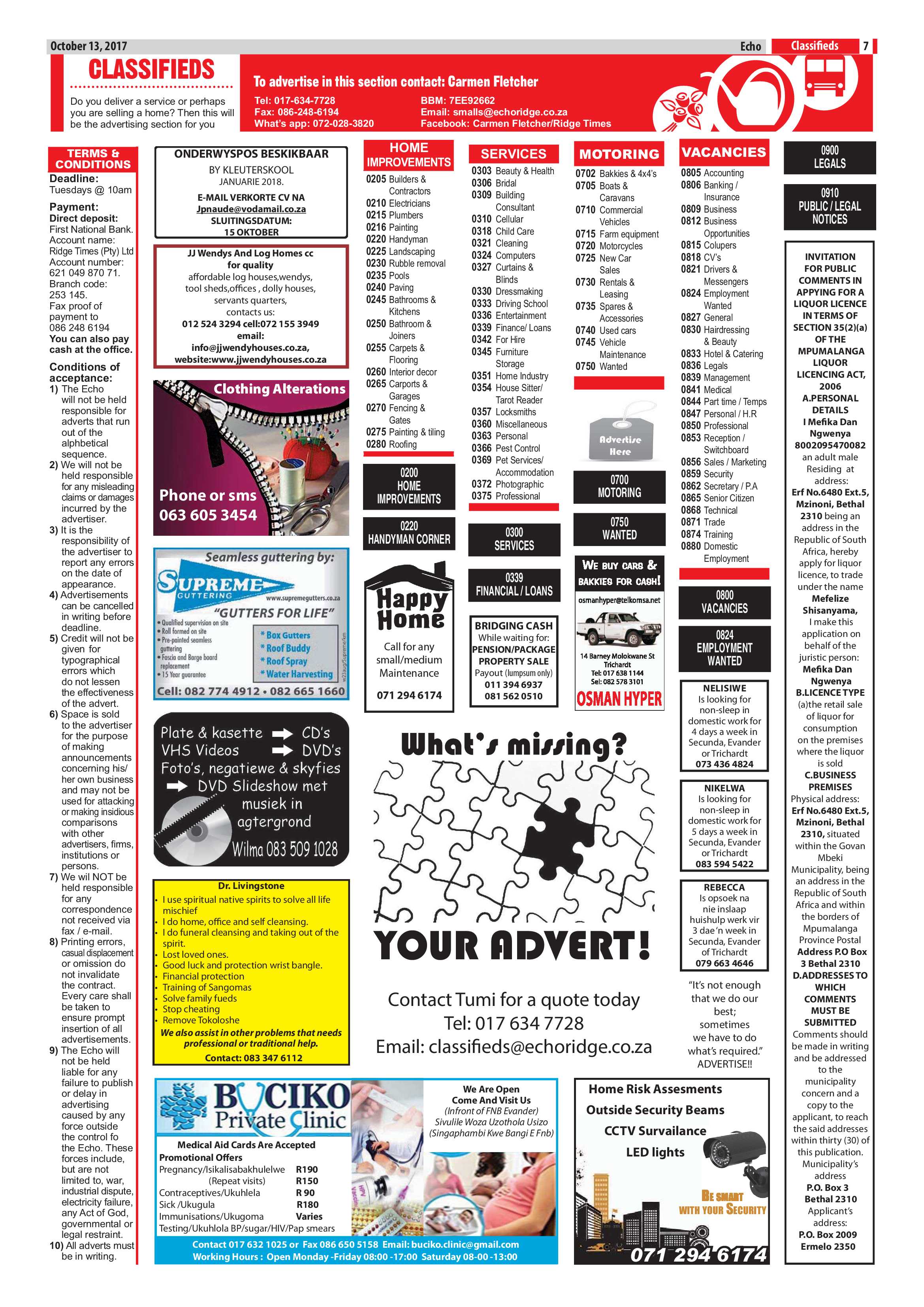 Echo, 13 October 2017 page 7