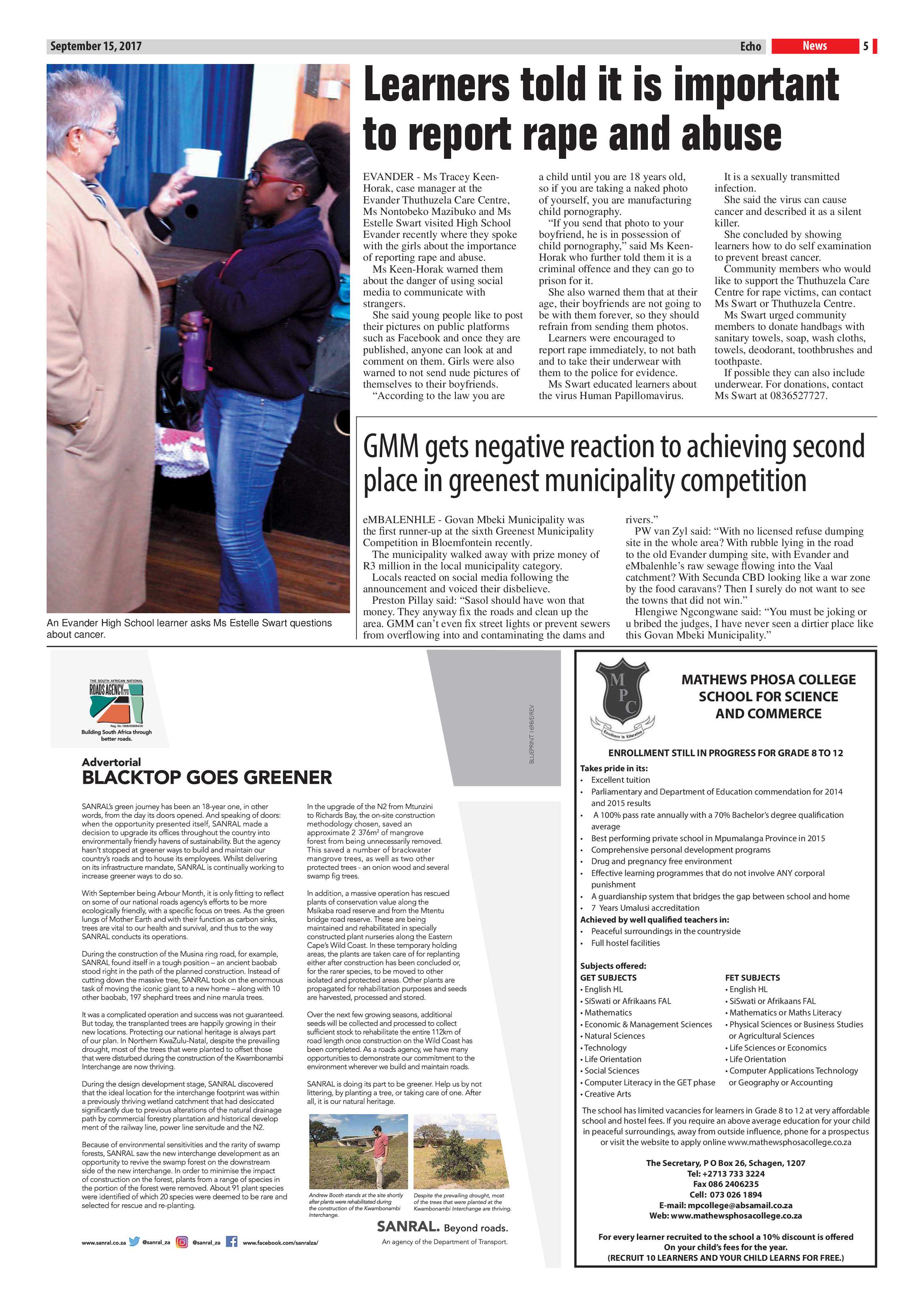 Echo, 15 September 2017 page 5
