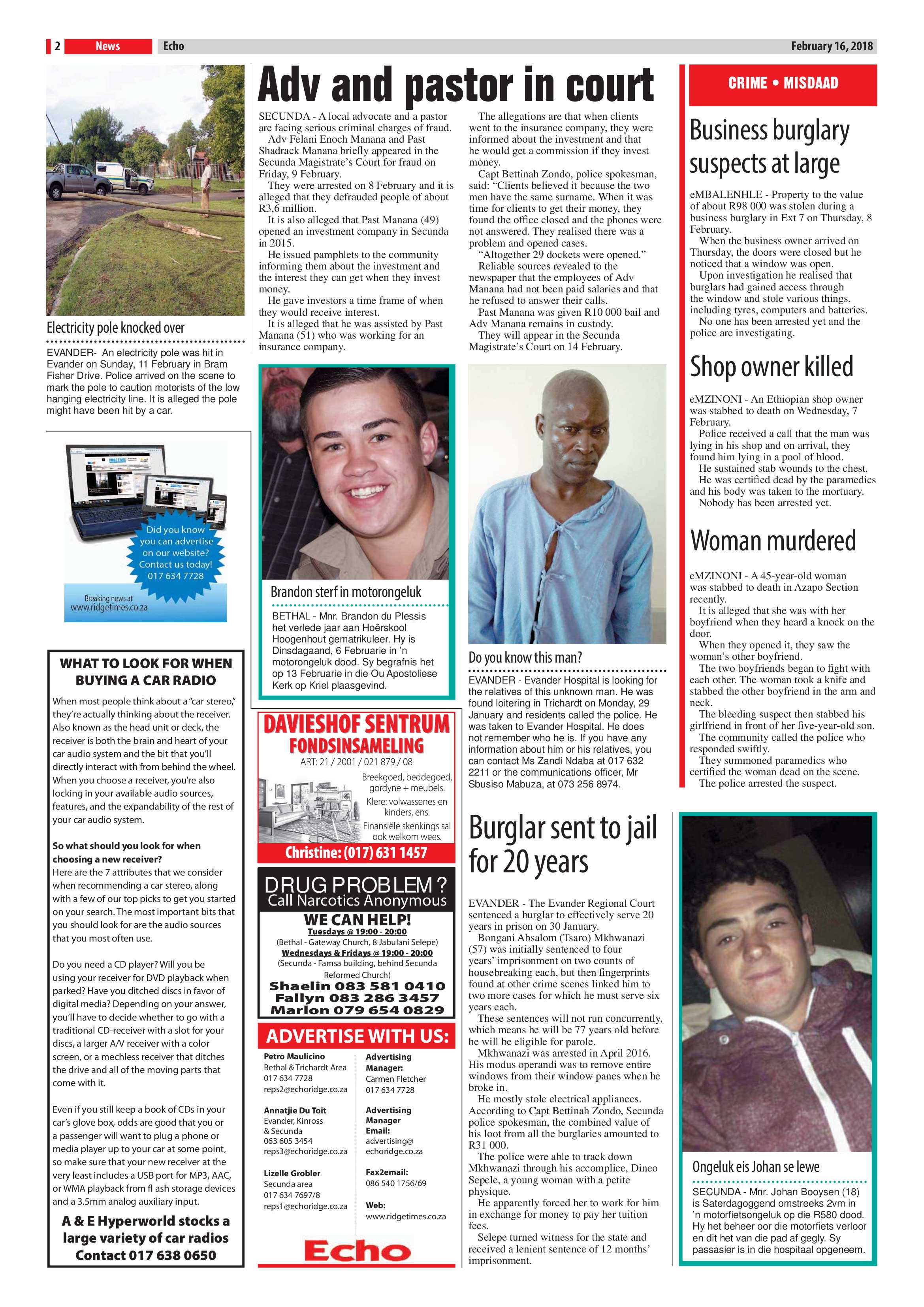 Echo, 16 February 2018 page 2