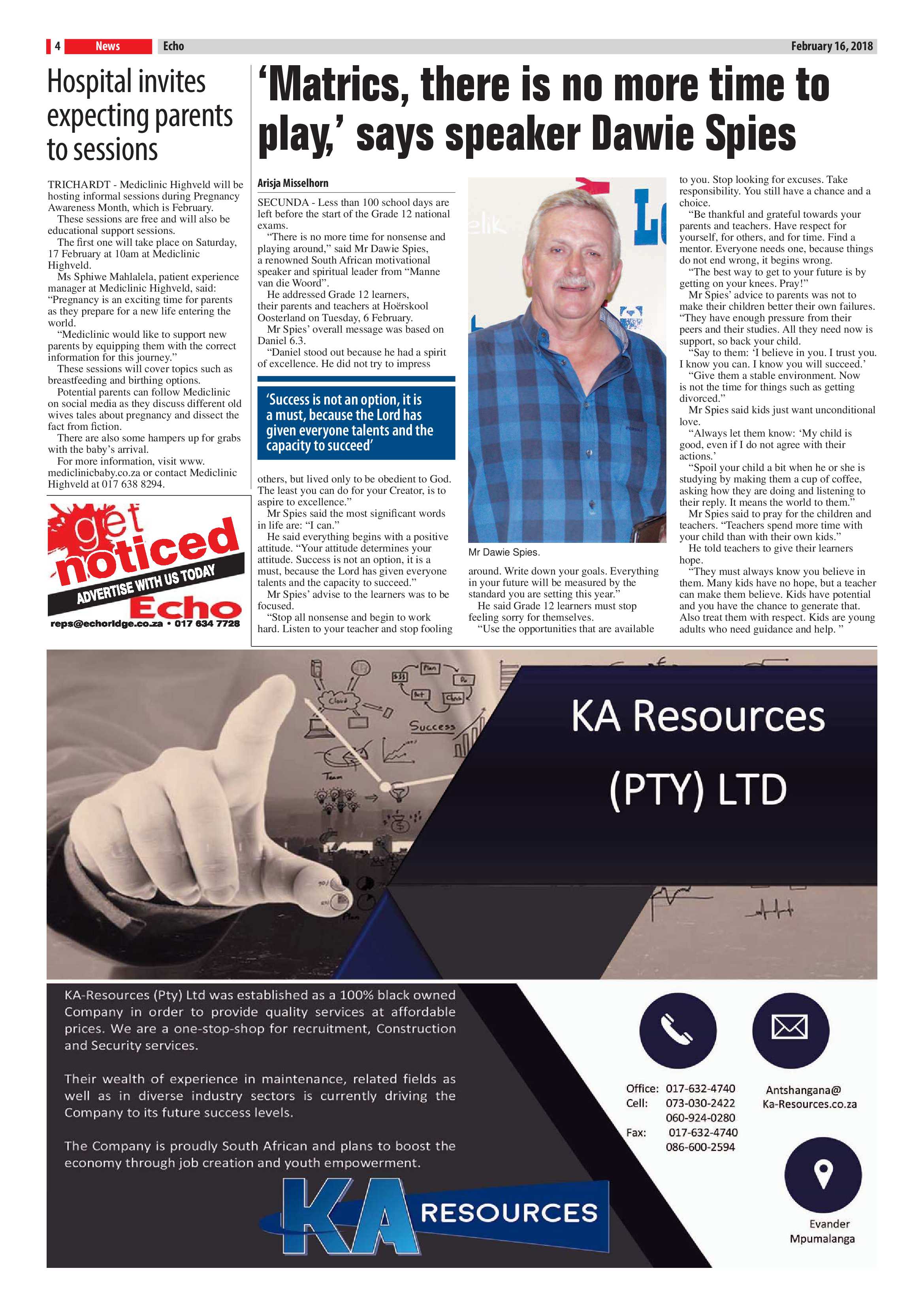 Echo, 16 February 2018 page 4