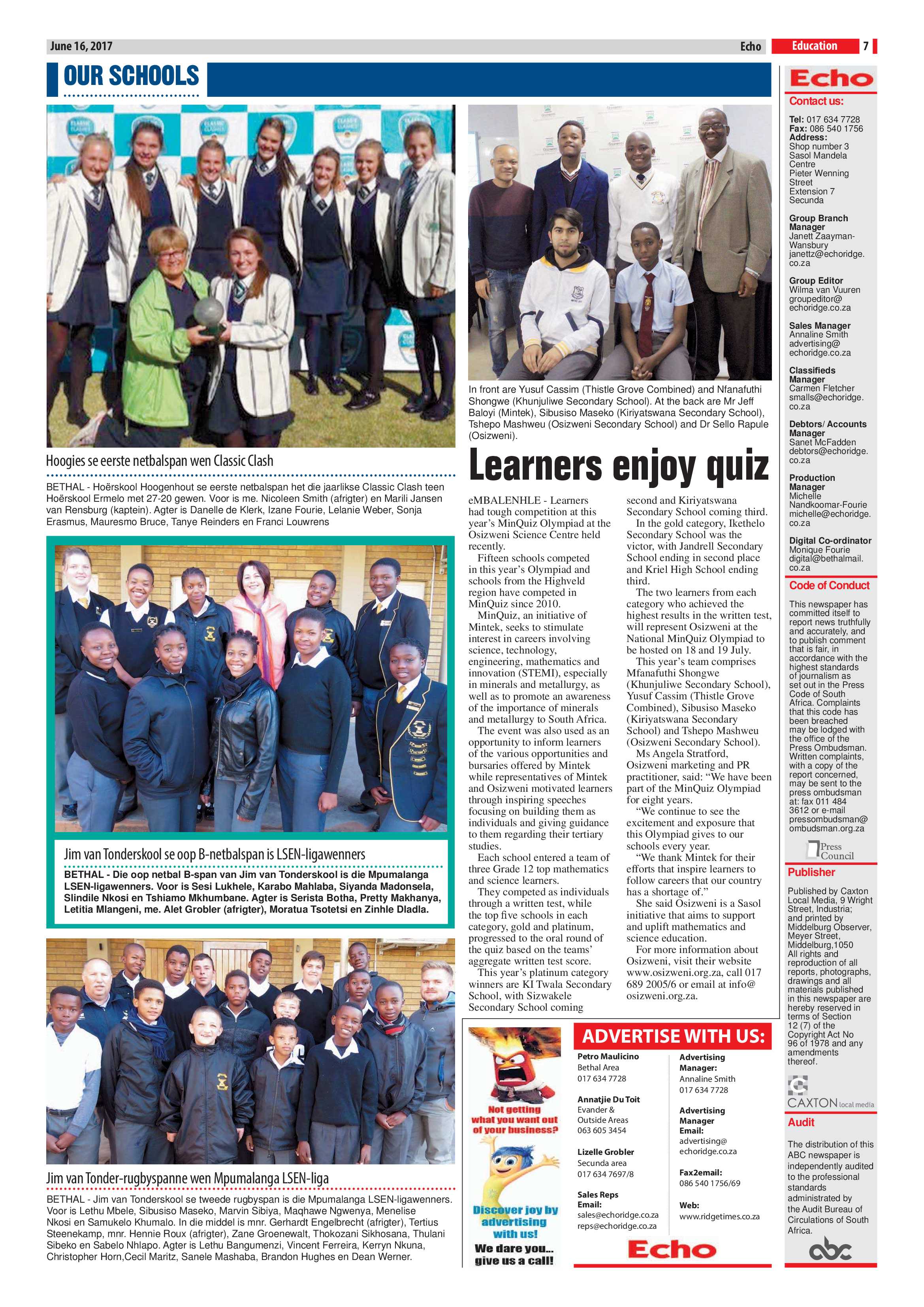 Echo, 16 June 2017 page 7