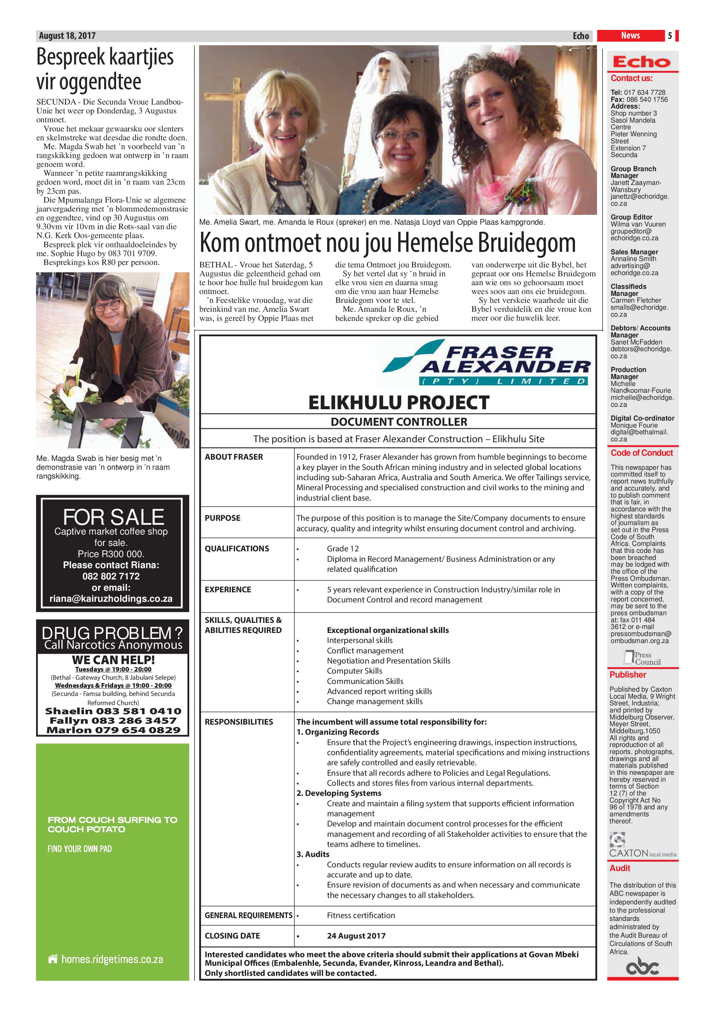 Echo, 18 August 2017 page 5