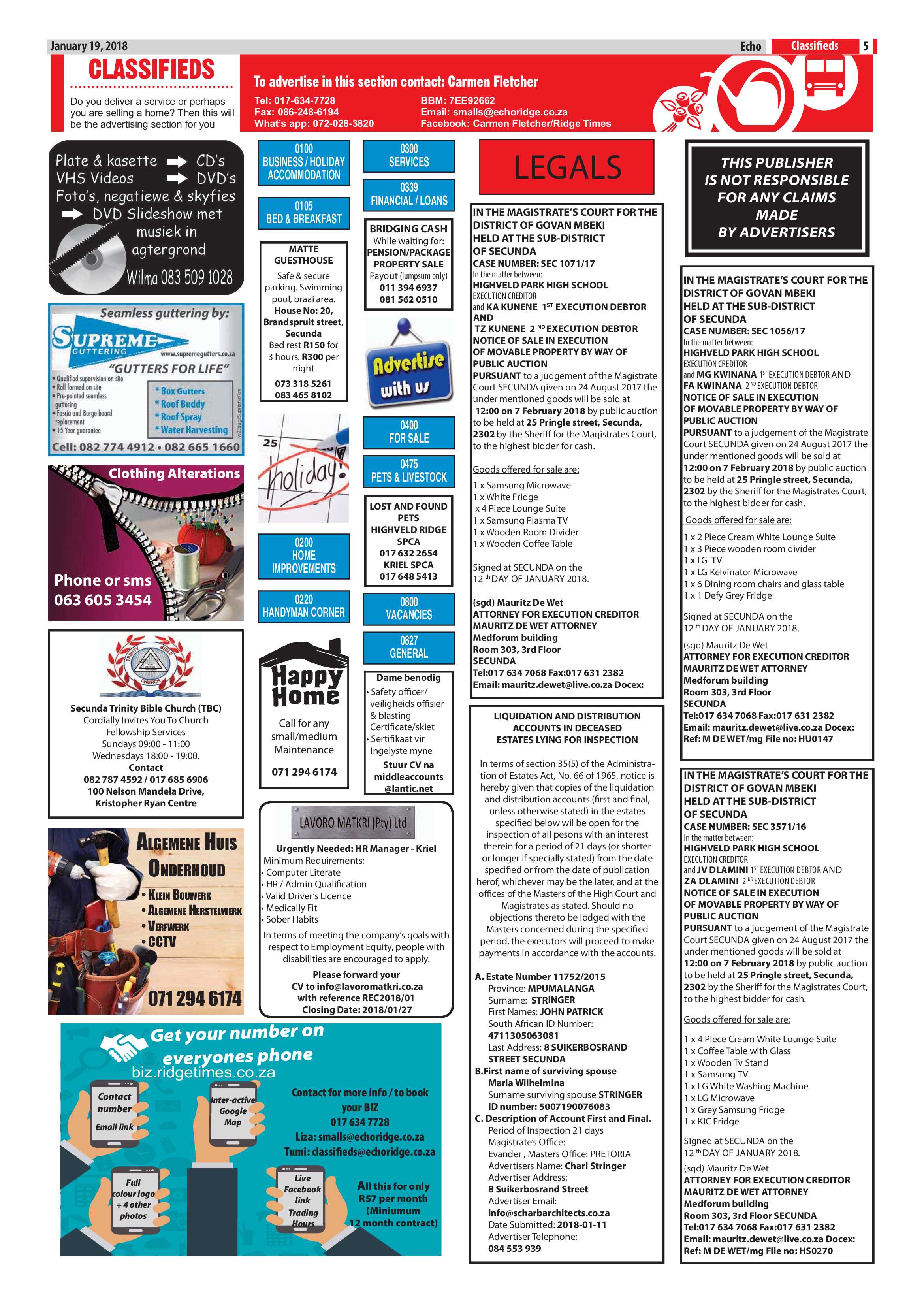 Echo, 19 January 2018 page 5