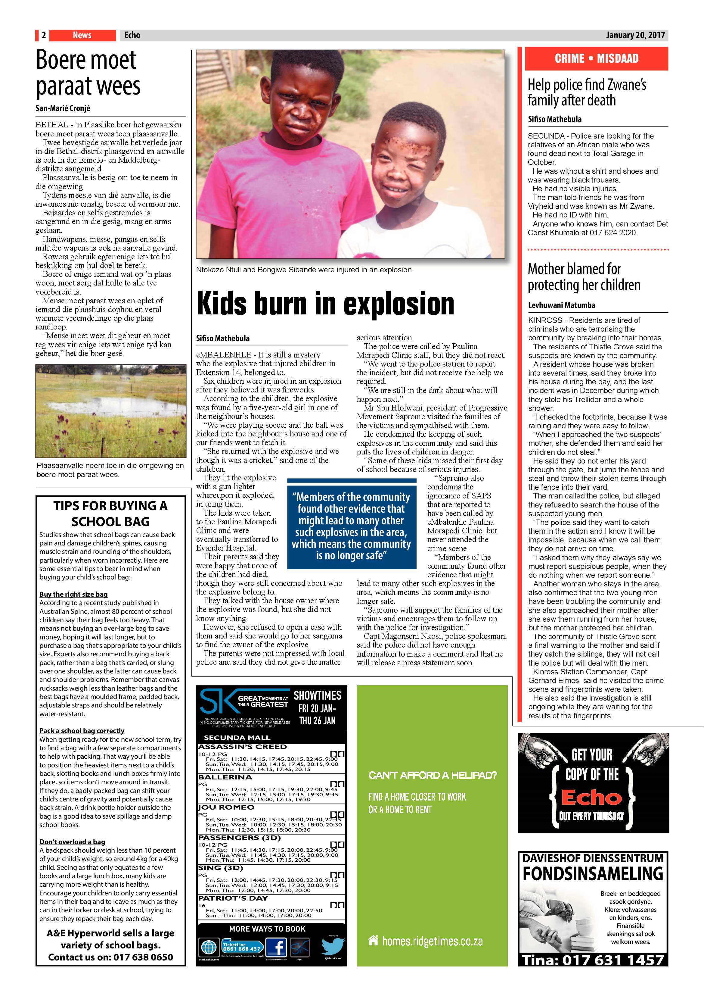 Echo, 20 January 2017 page 2