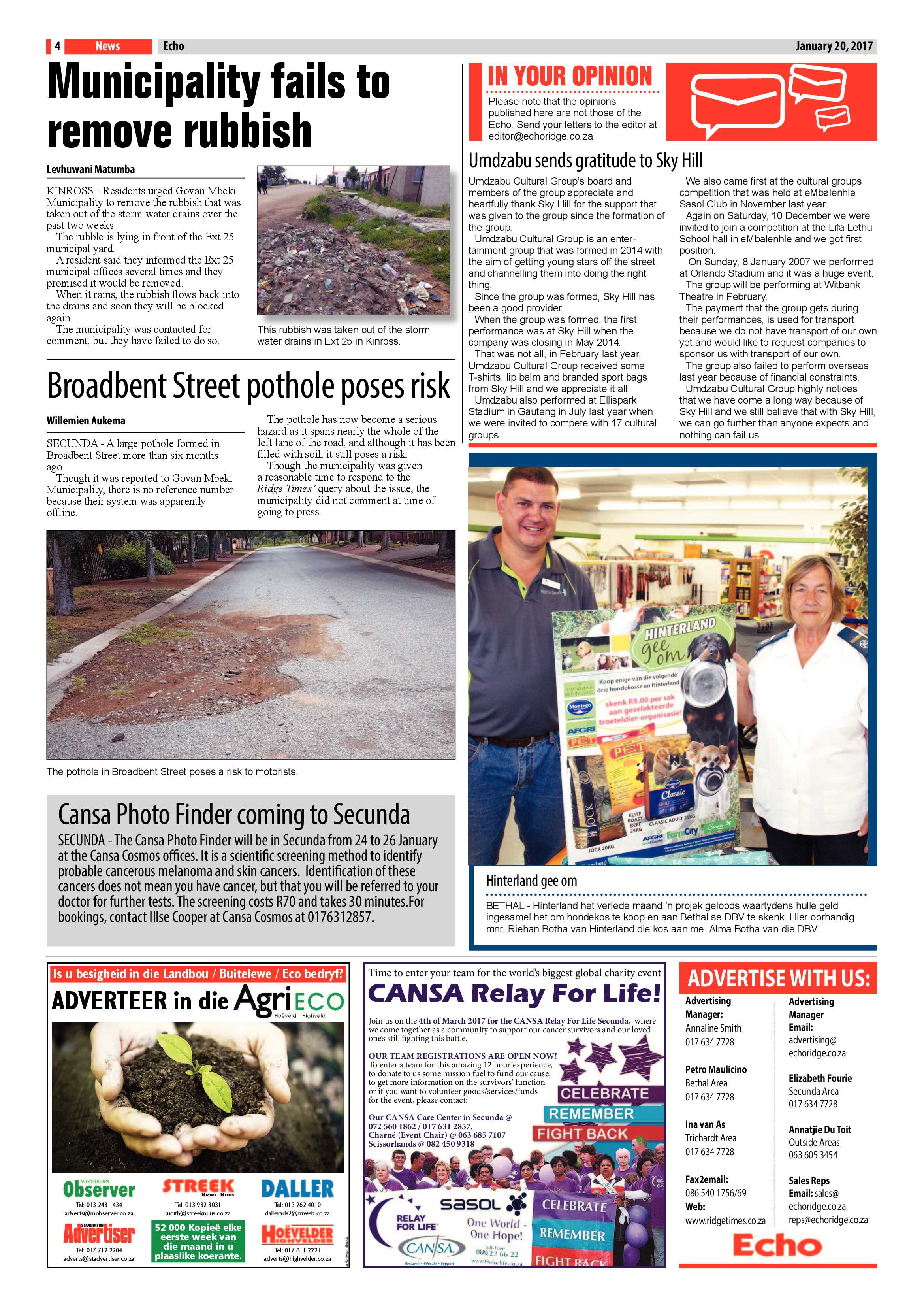 Echo, 20 January 2017 page 4