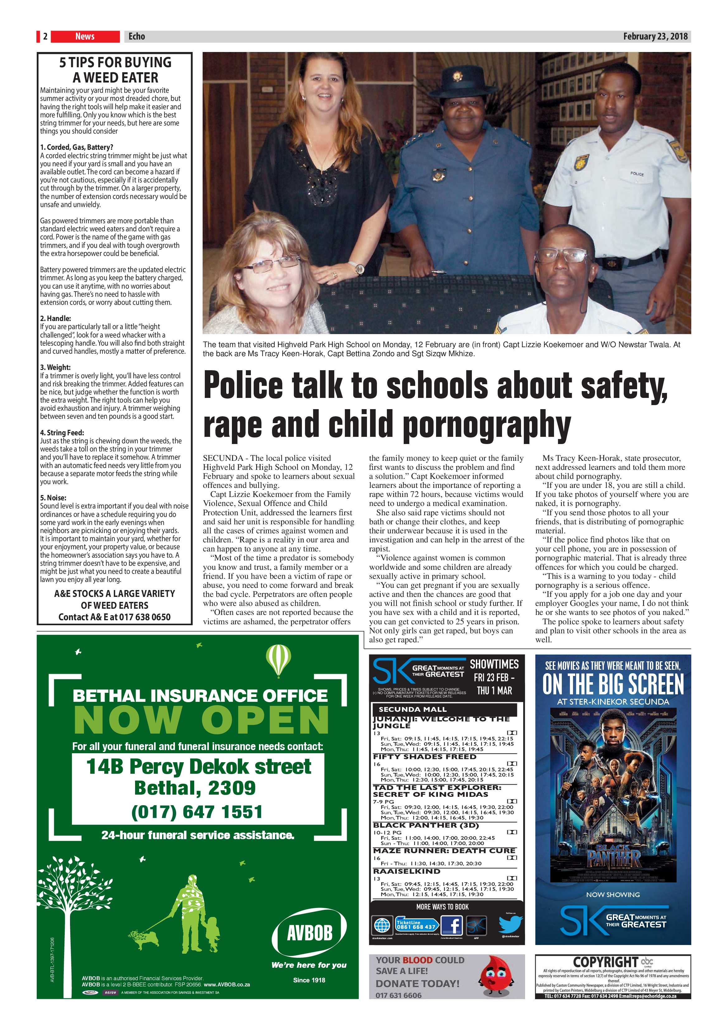 Echo, 23 February 2018 page 2