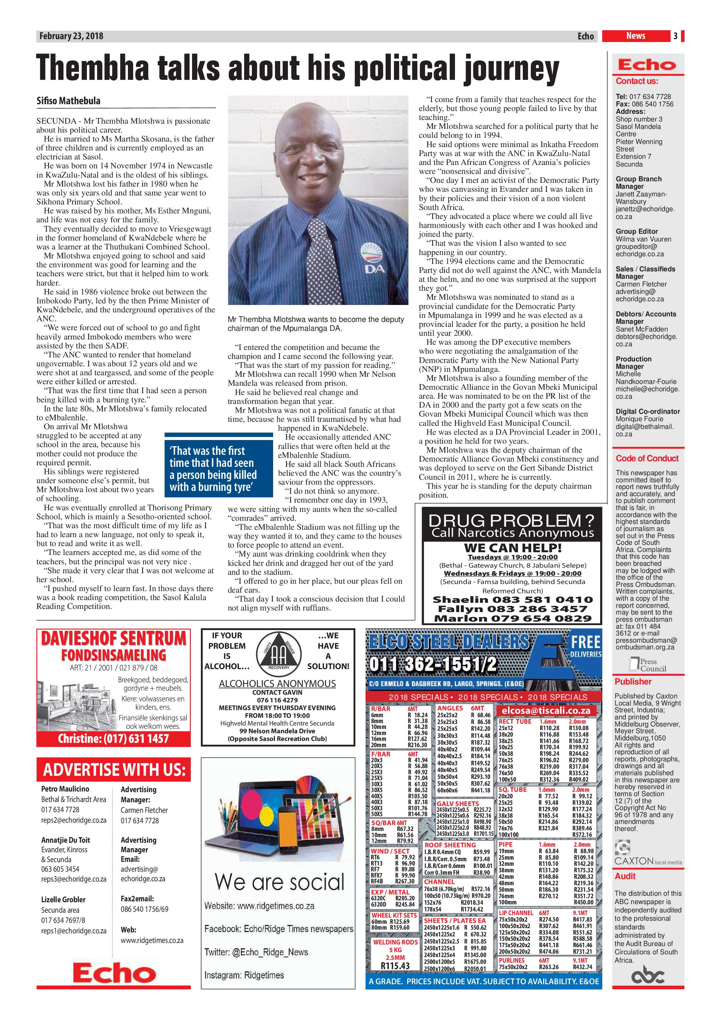 Echo, 23 February 2018 page 3