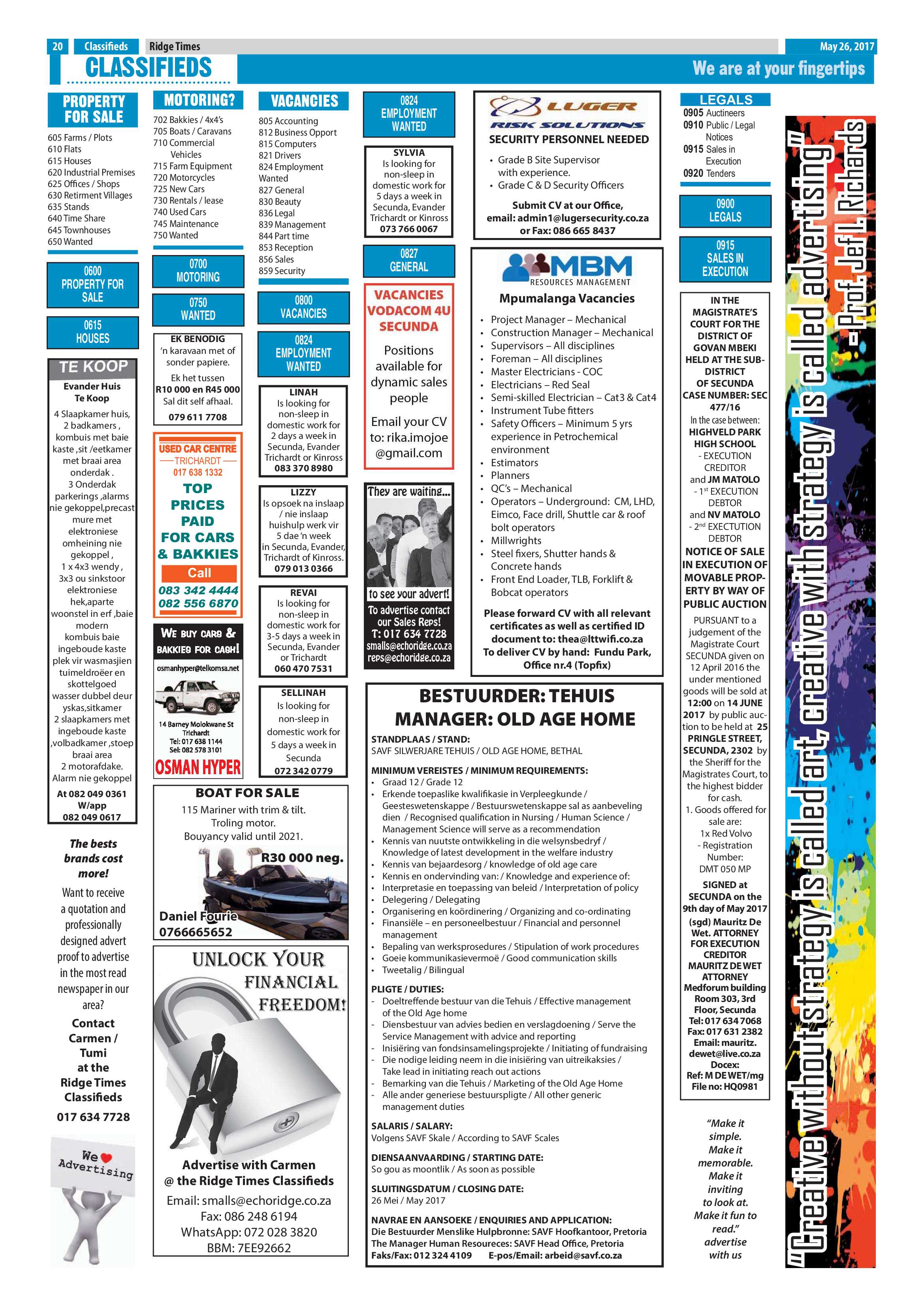 Echo, 26 May 2017 page 20