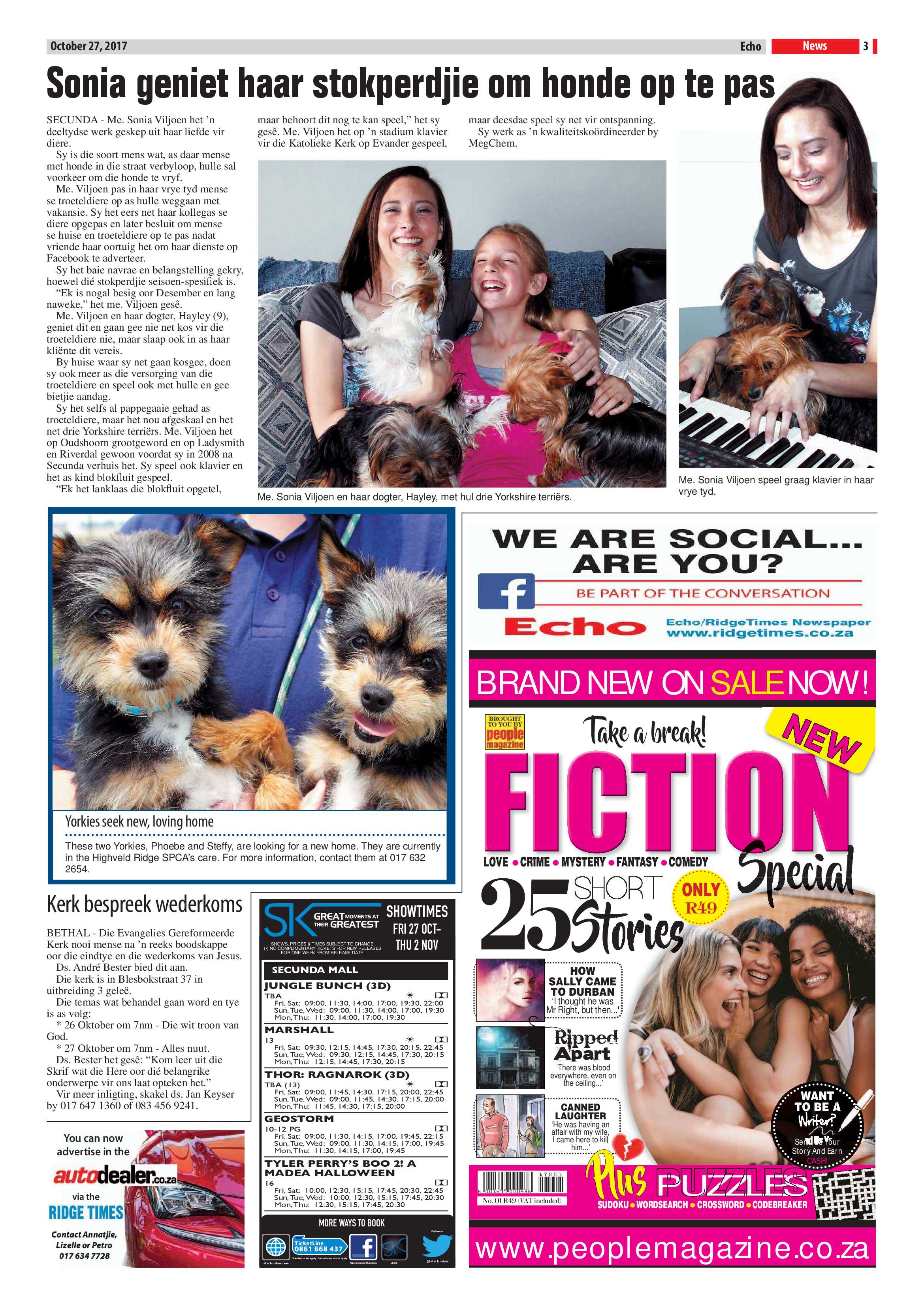 Echo, 27 October 2017 page 3