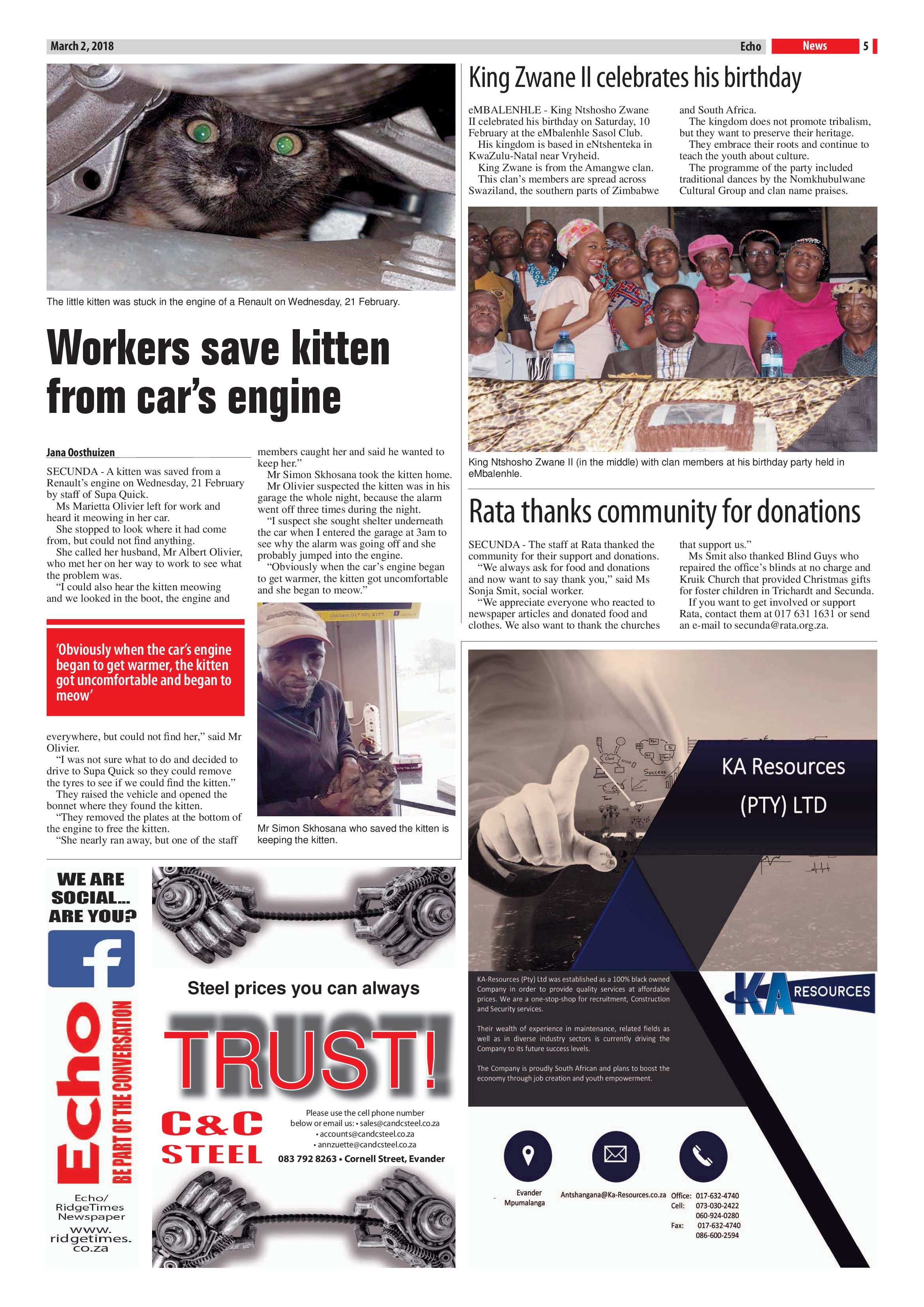 Echo, 2 March 2018 page 5