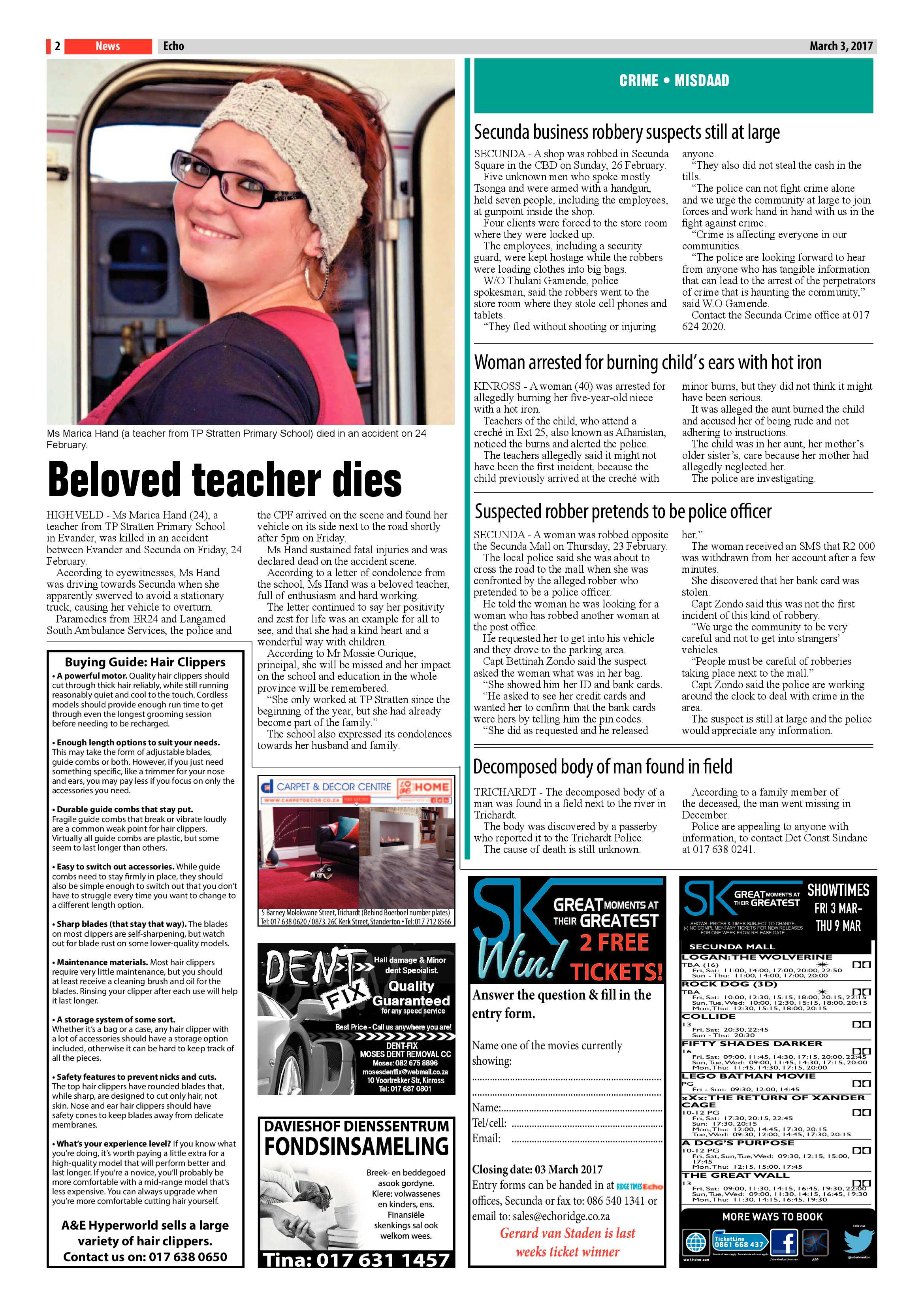 Echo, 3 March 2017 page 2