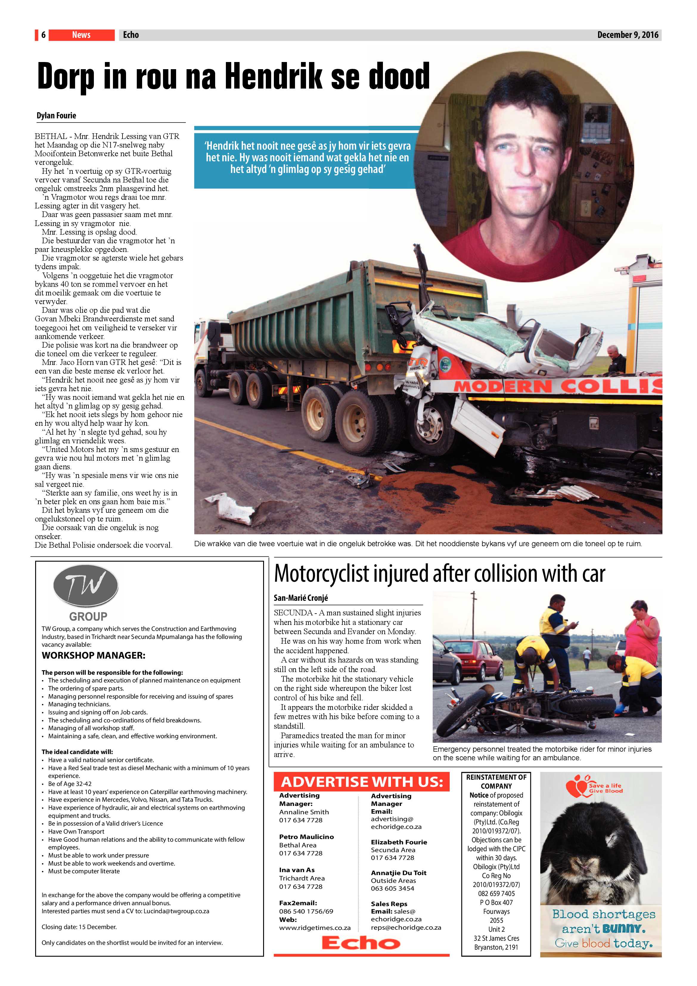 Echo, 9 December 2016 page 5