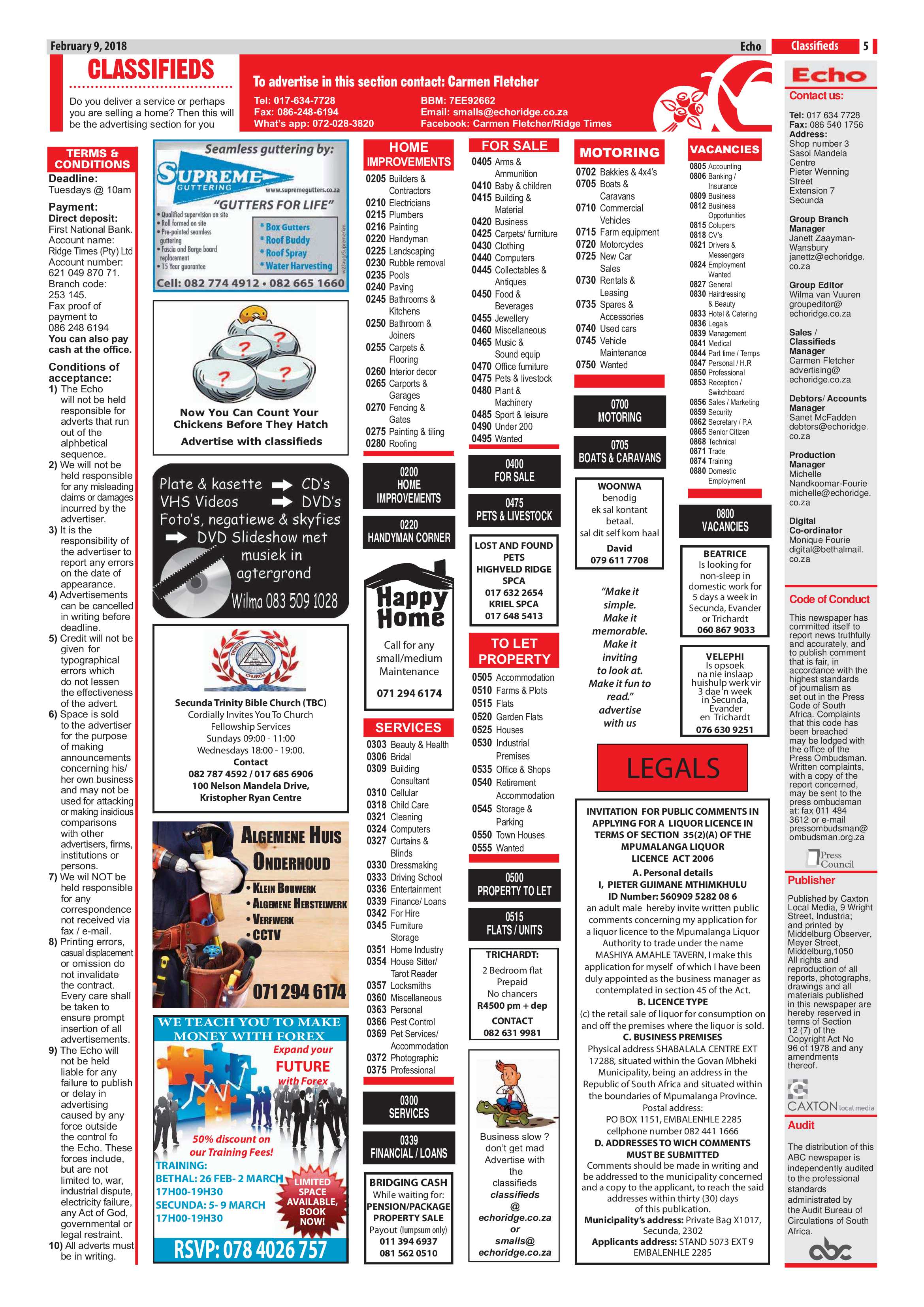 Echo, 9 February 2018 page 5