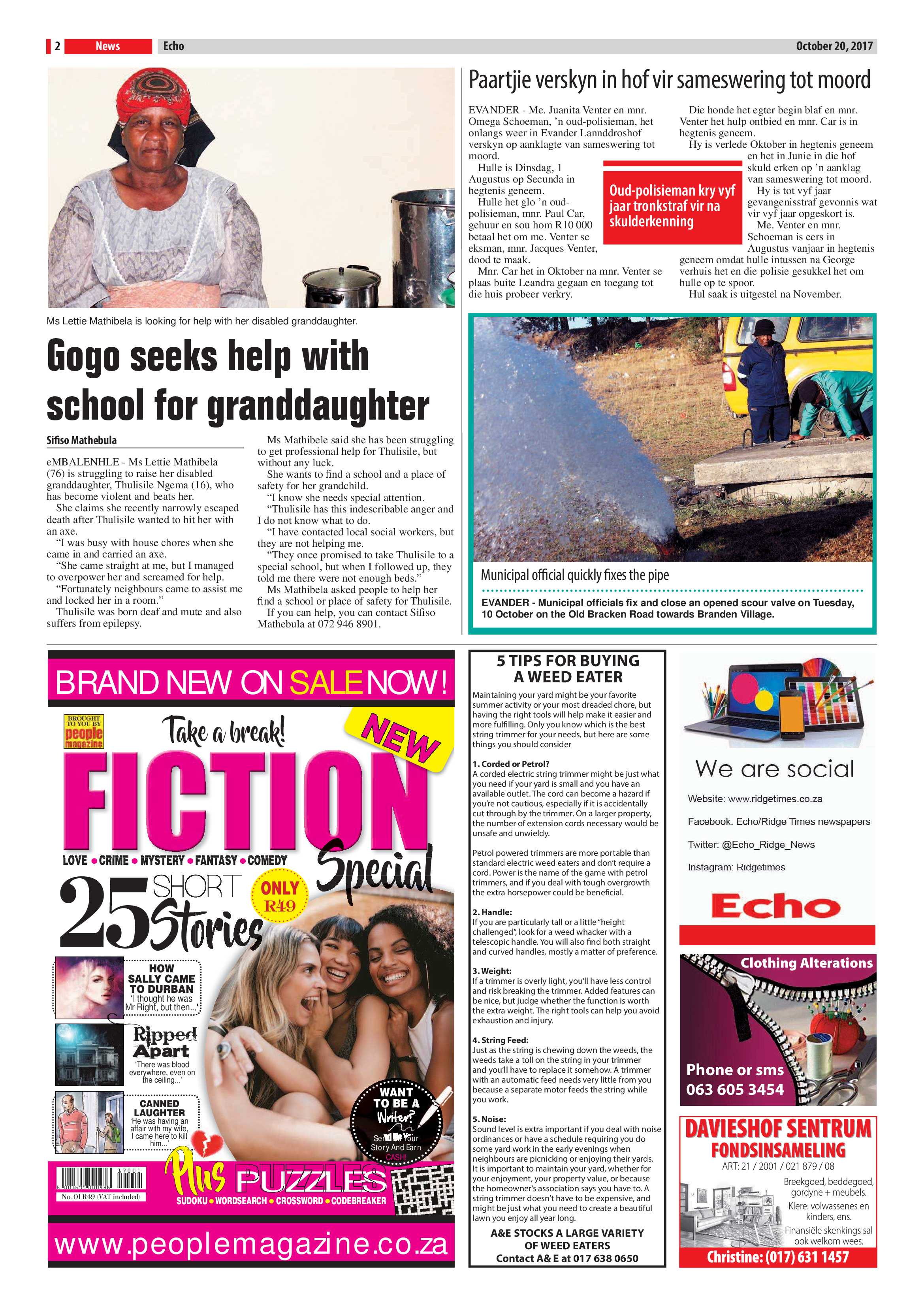 Echo, 20 October 2017 page 2