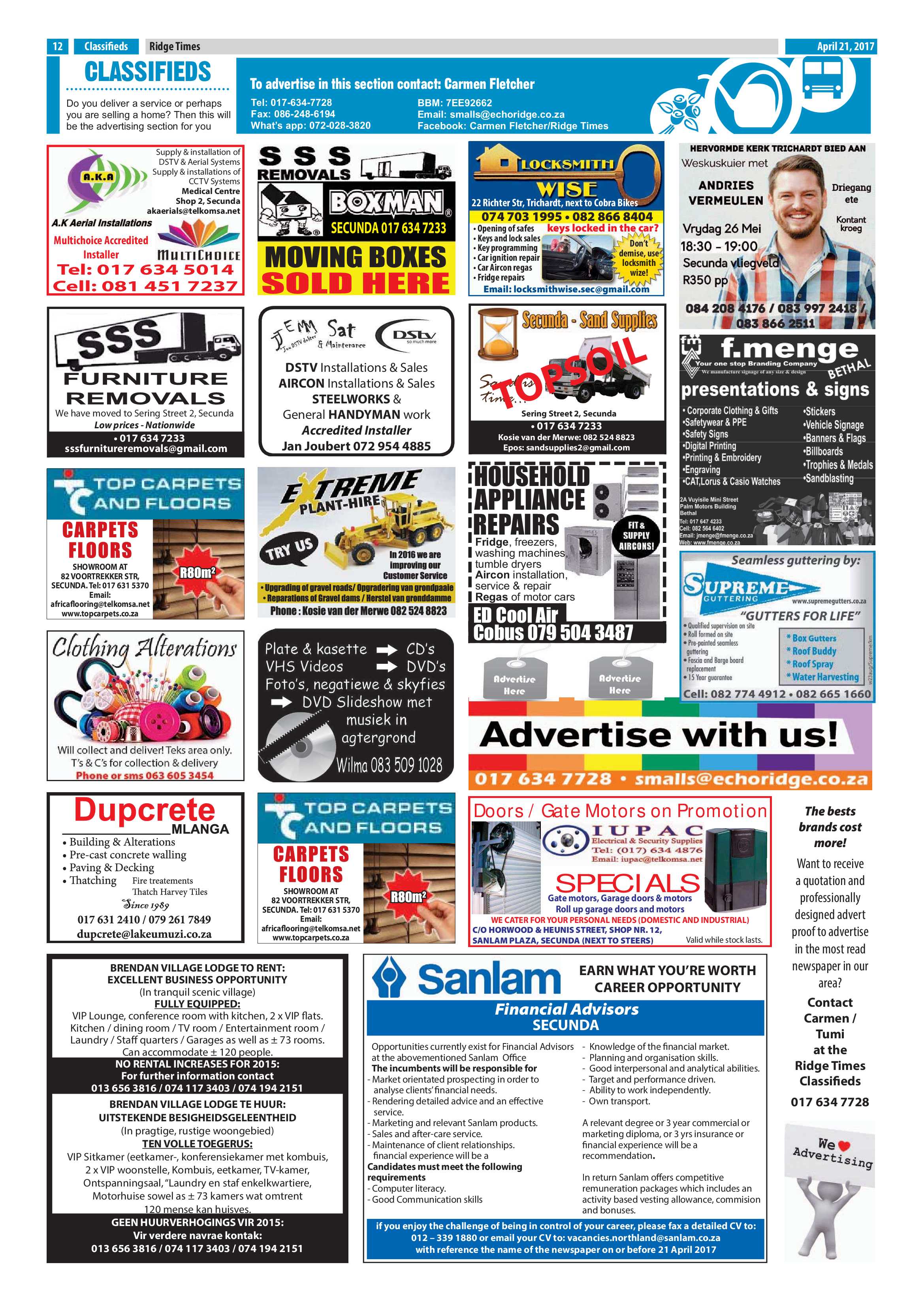 Ridge Times, 21 April 2017 page 12