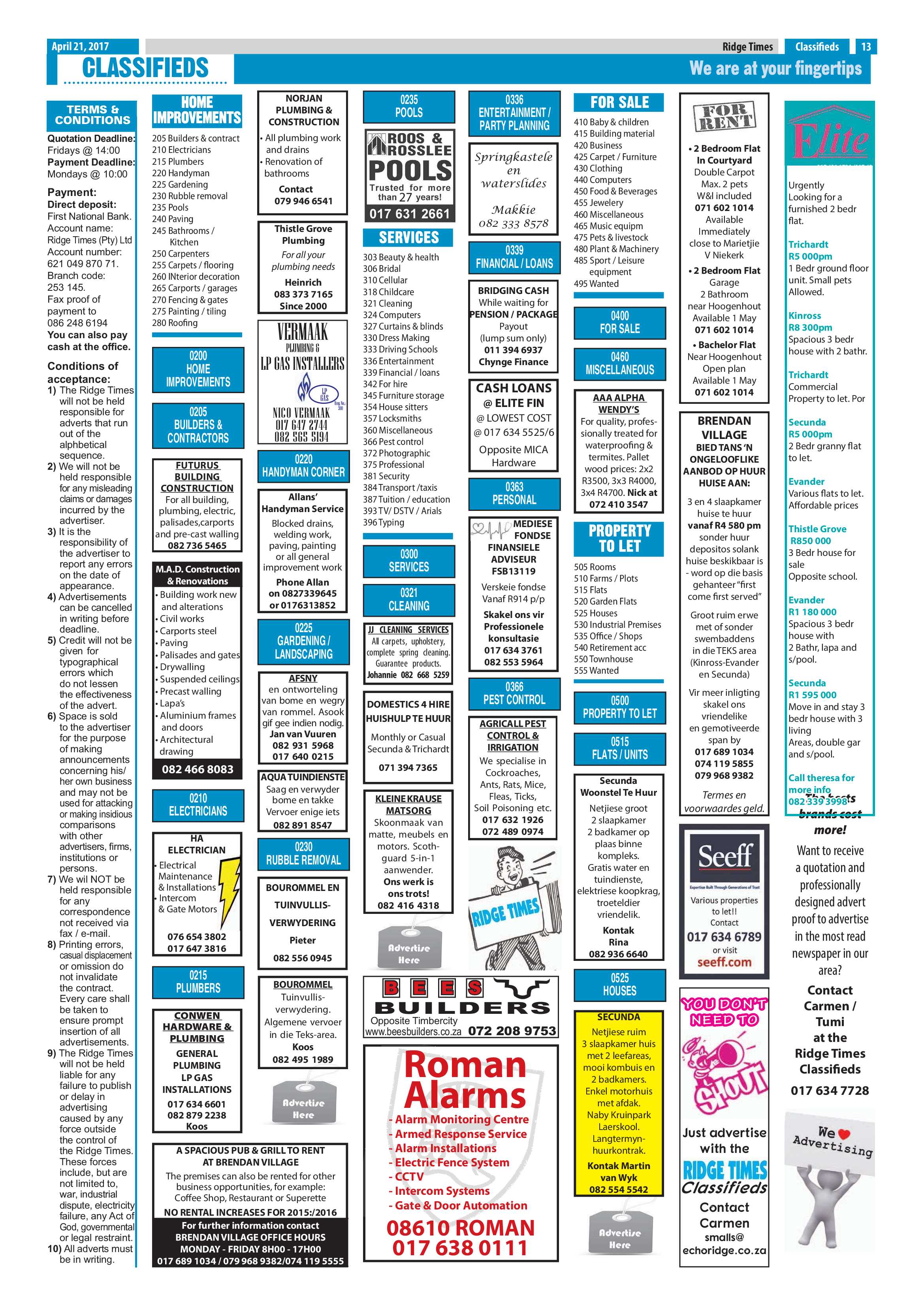 Ridge Times, 21 April 2017 page 13