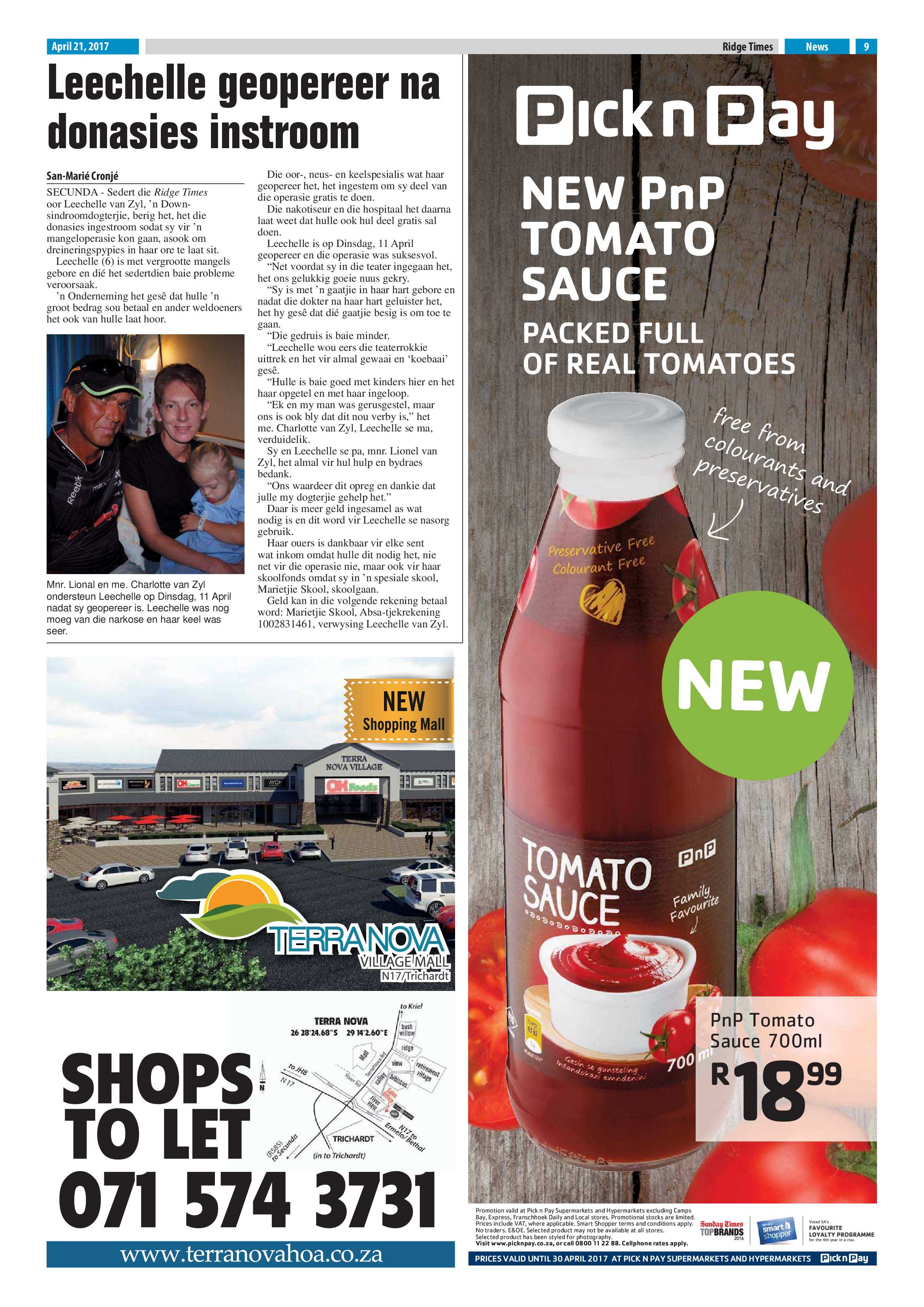 Ridge Times, 21 April 2017 page 9